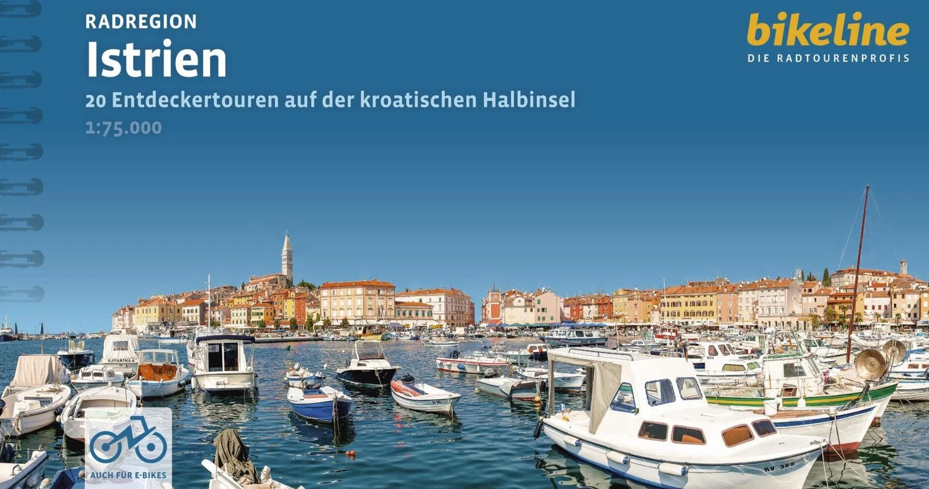 Radregion Istrien: 20 Entdeckertouren auf der kroatischen Halbinsel, 1:75.000, 755 km
