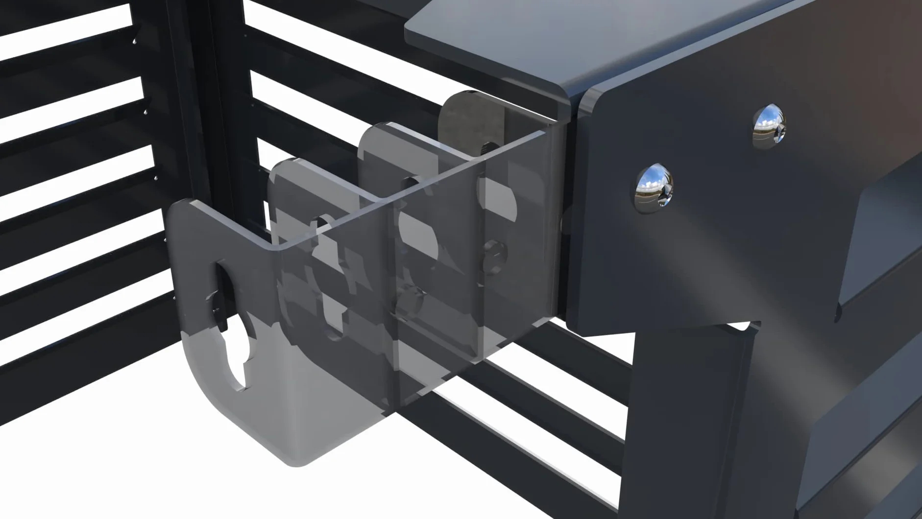 Cover Clima Blade M antracytowa osłona klimatyzacji z kompozytu aluminium, regulowane uchwyty INOX, montaż ścienny, ochrona jednostki zewnętrznej