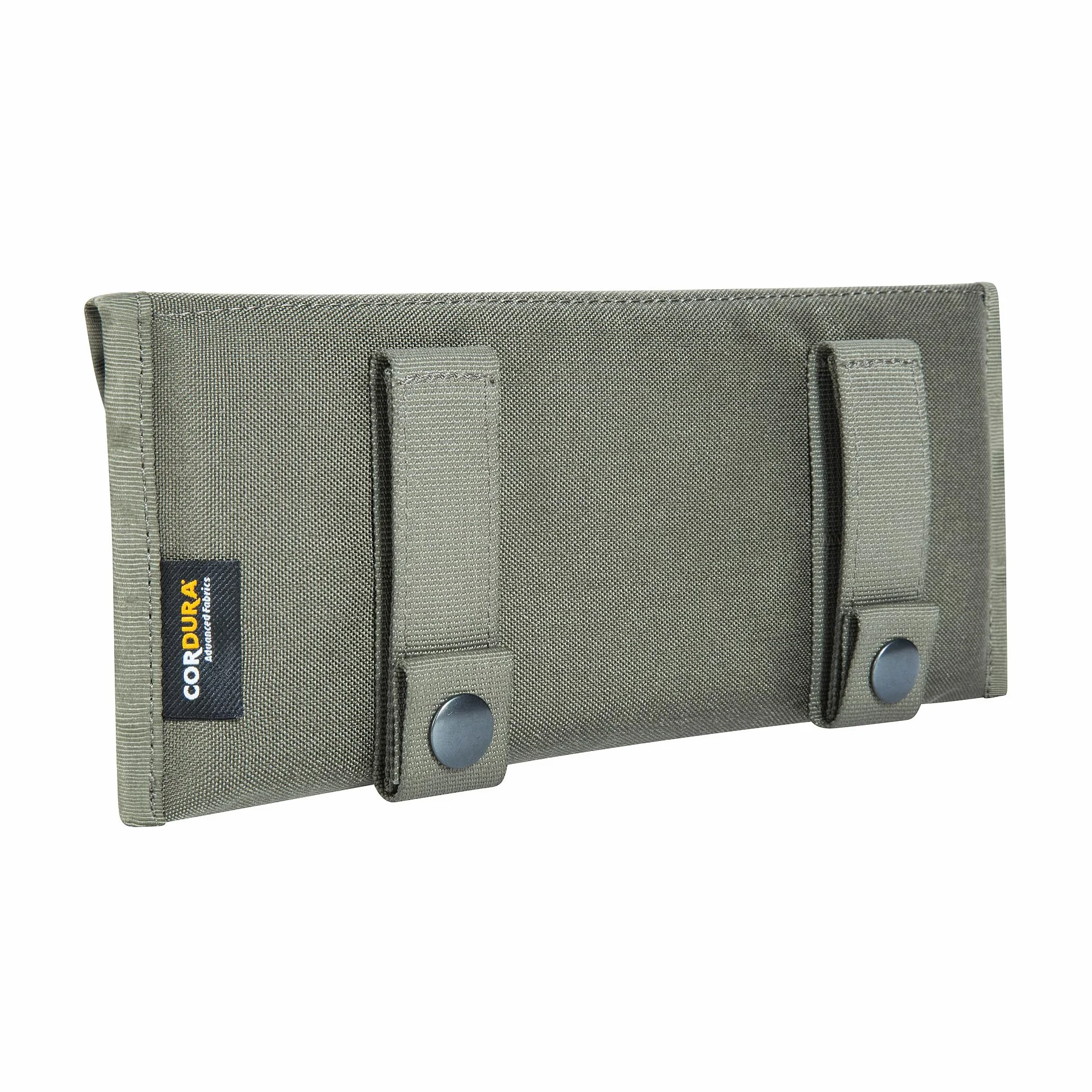 Tatonka Torba na sztućce BC - wytrzymała torba do przechowywania z materiału Cordura na sztućce outdoorowe - 25 x 11 cm, Stone Grey Olive, 25 x 11 cm, Kieszeń na sztućce z zatrzaskiem i szlufkami