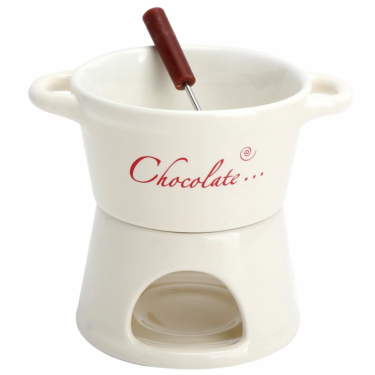 Zestaw ceramicznych kubków do fondue czekoladowego – podgrzewacz do podgrzewaczy fondue kubek z łyżeczką prezent dla miłośników czekolady – zestaw deserowy "zrób to sam" 300 ml na romantyczne