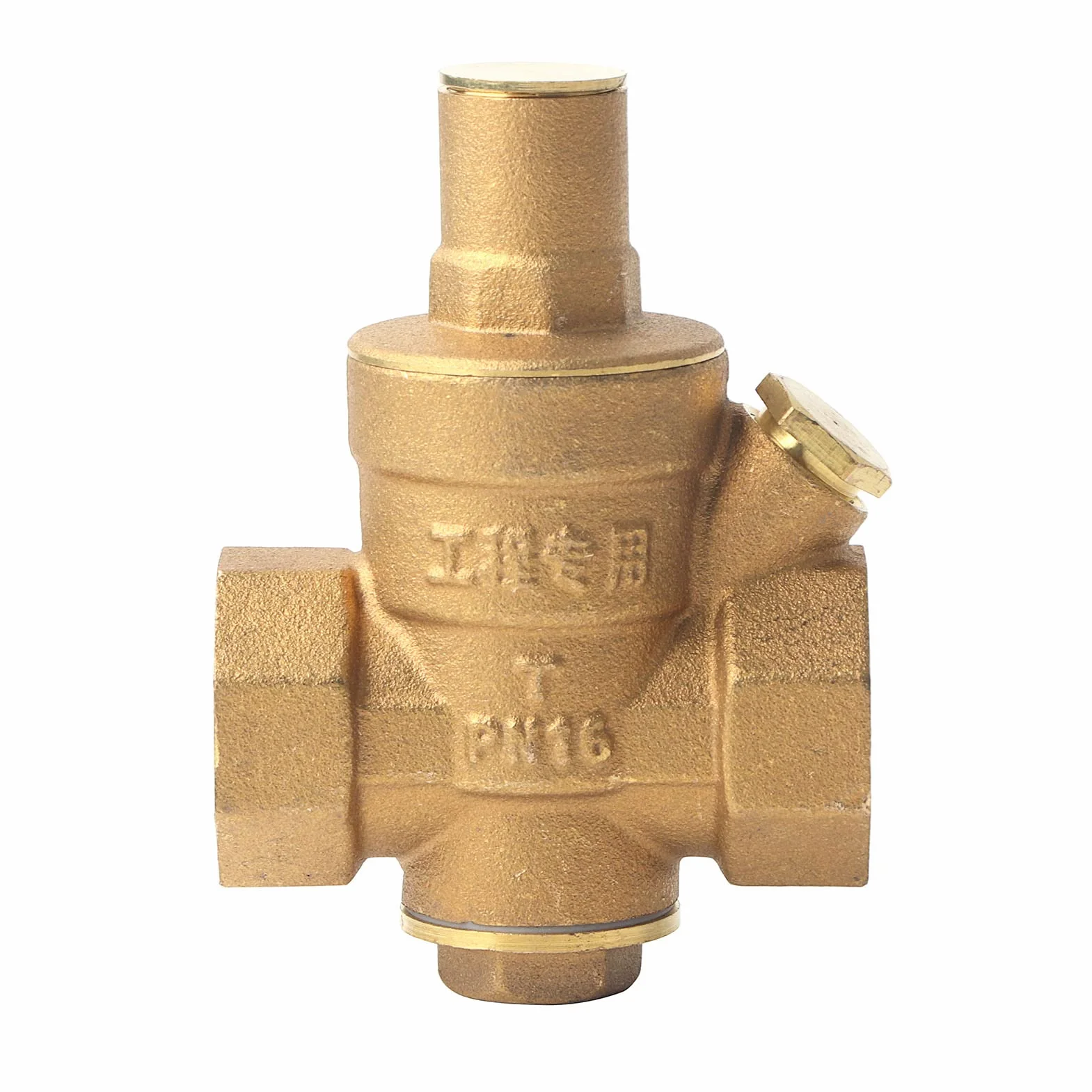 FTVOGUE DN20 3/10.2 cm mosiężny zawór redukujący ciśnienie regulowany regulator wody 1,6 MPa