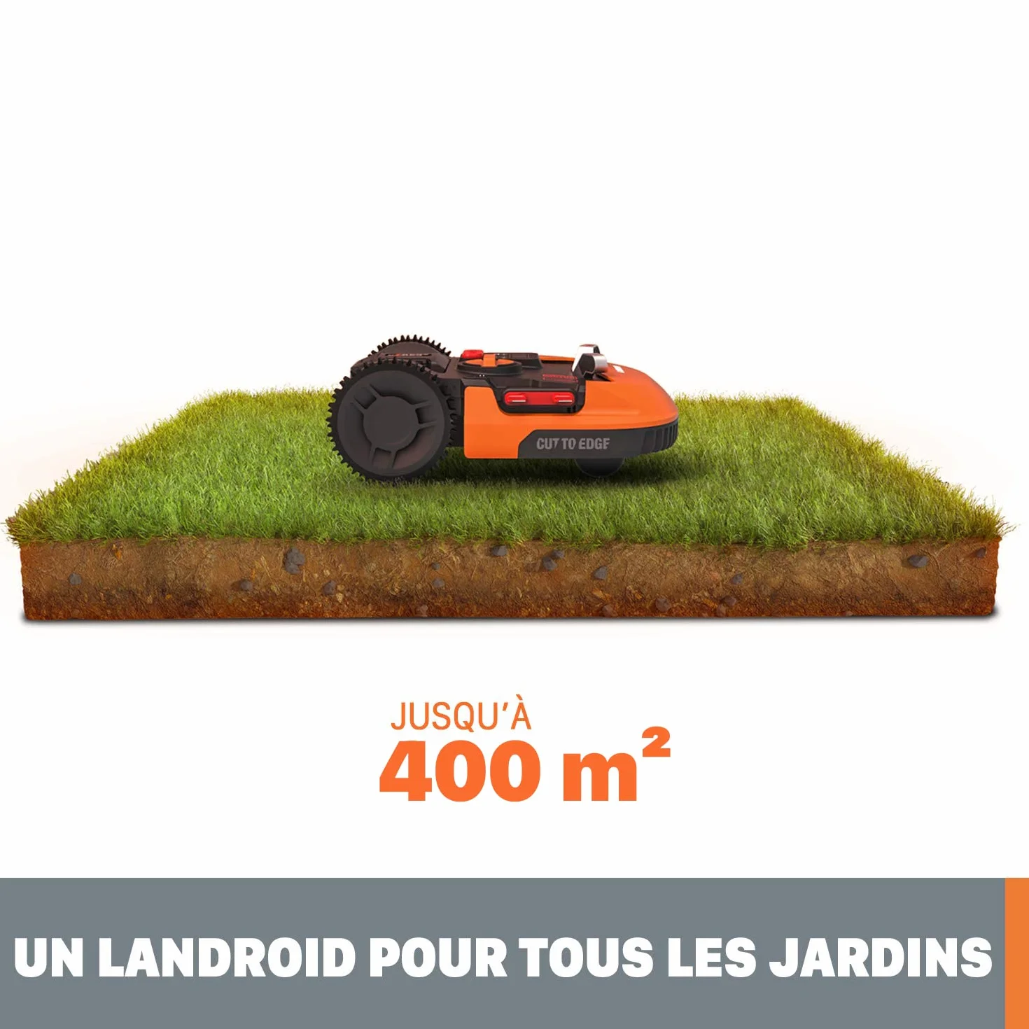 WORX Landroid S WR184E Robot Koszący do Ogrodów o Nachyleniu do 400 M2-35%, z Połączeniem Wi-Fi i Pływającym Pokładem Koszącym, Sterowanie za Pomocą Aplikacji, Programowanie Wielostrefowe