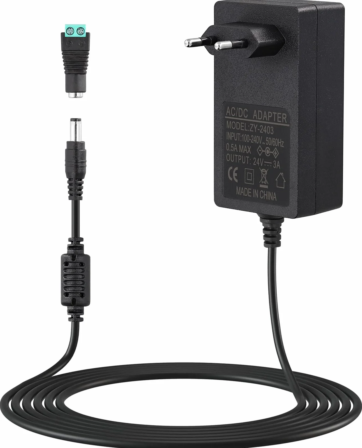 Zasilacz 24V 3A 72W uniwersalny transformator 100-240AC 50/60hz zasilacz AC na DC transformator do taśm LED 24V sterownik LED sterownik LED