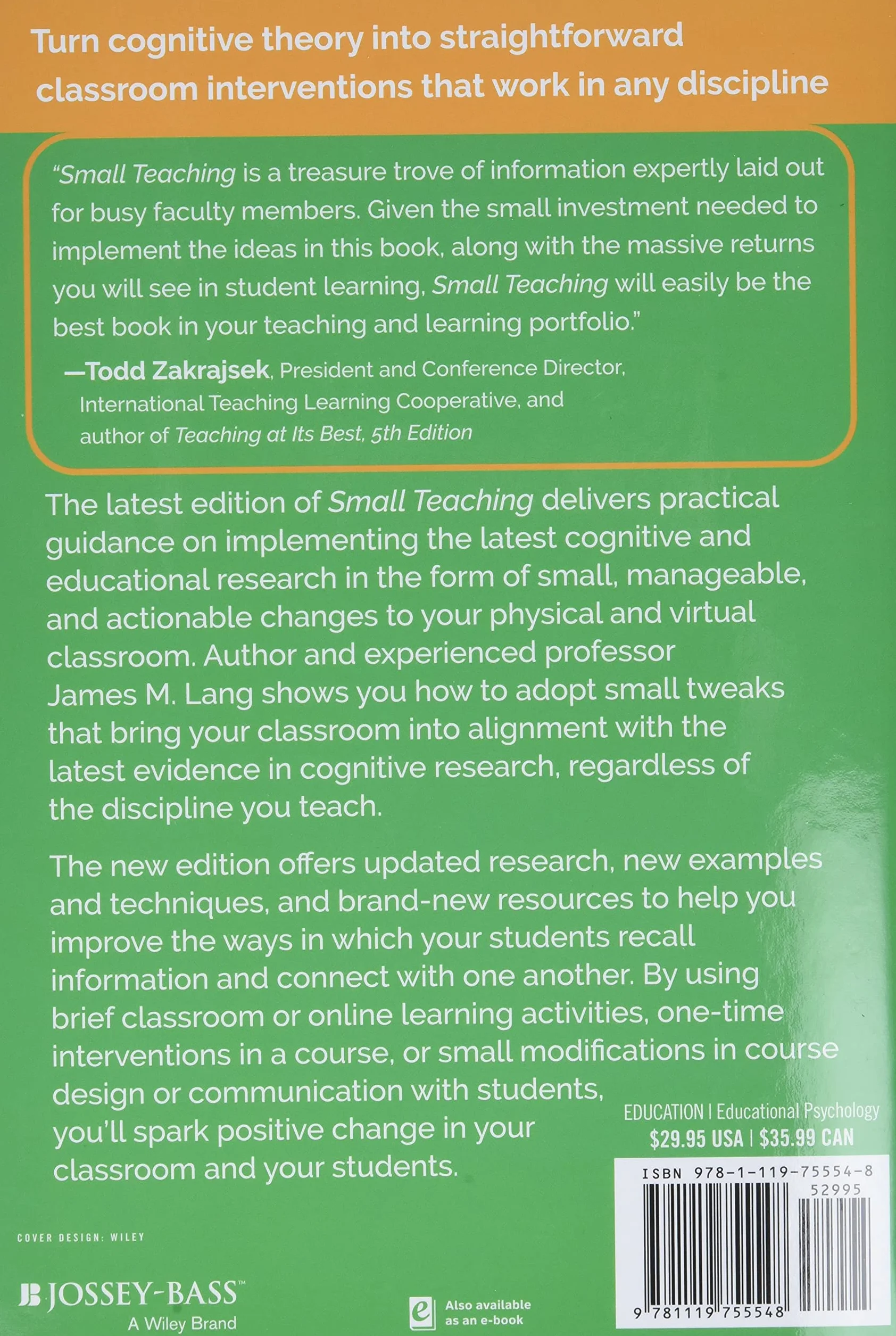 Small Teaching: Everyday Lessons from the Science of Learning
