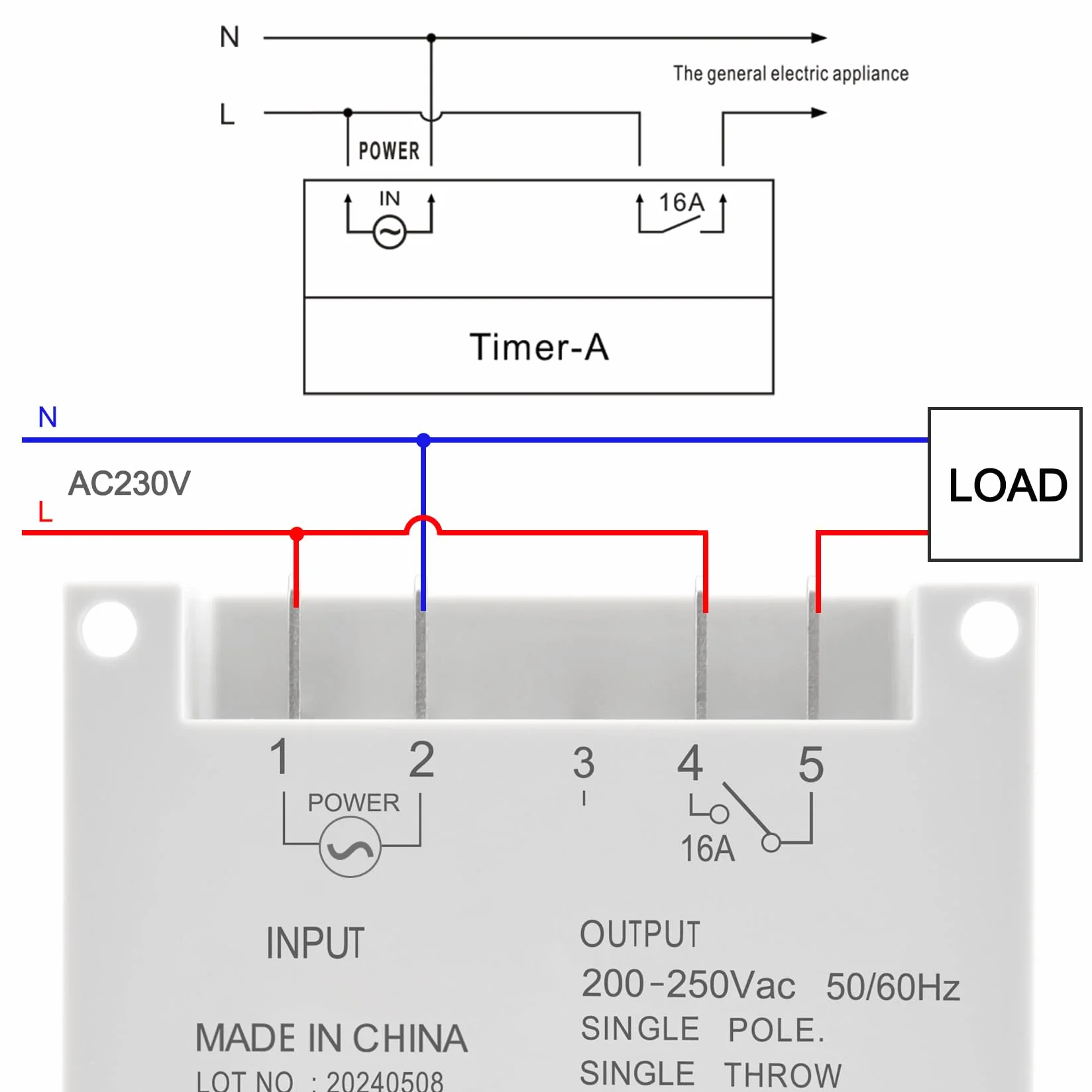 Heschen CN101A Cyfrowy Timer LCD Programowalny Przełącznik Przekaźnika AC 220V 16A SPST