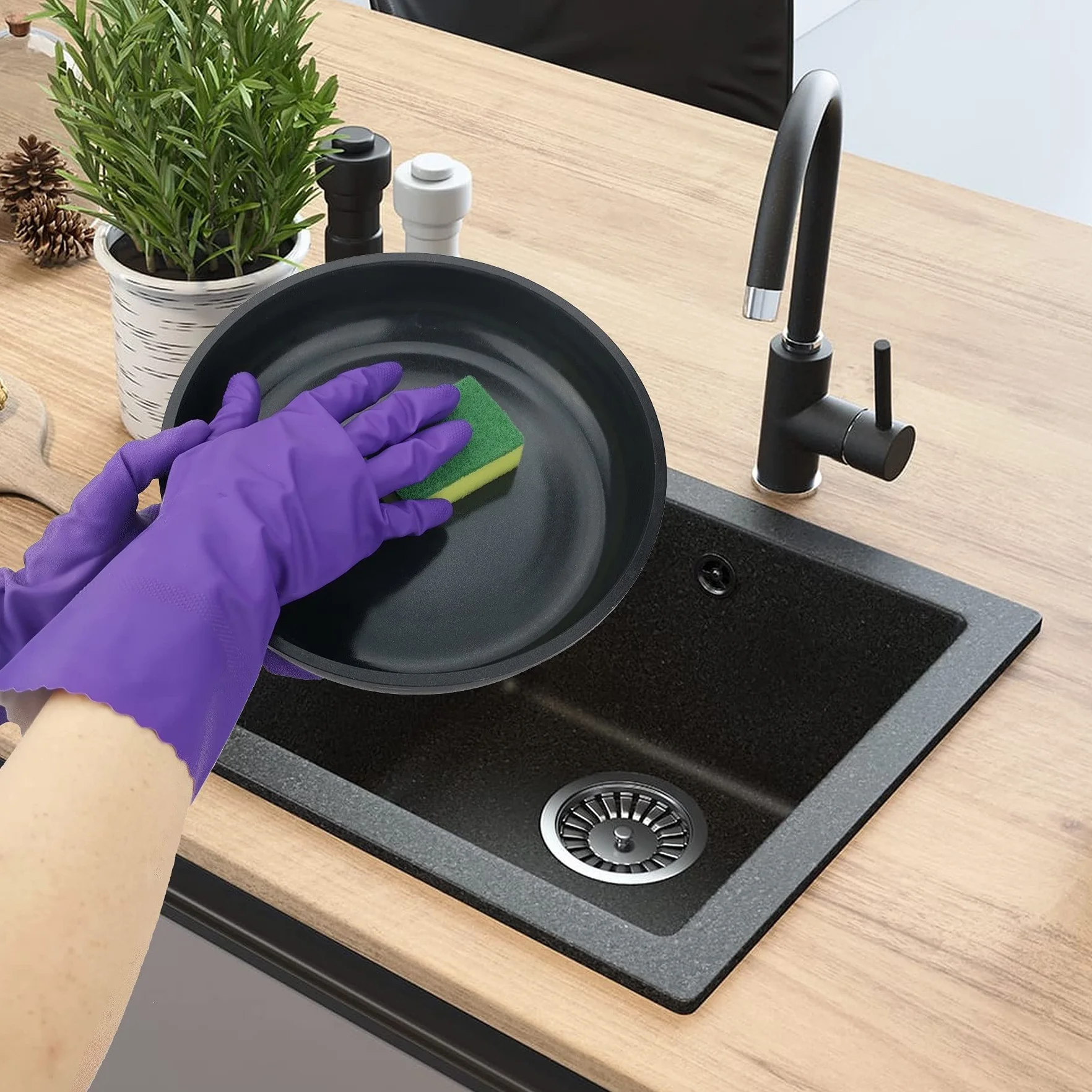 D.RECT Zestaw 10 Szt. Gąbek Kuchennych – Dwustronne Gąbki do Garnków – Uniwersalne Gąbki MIDI – Wymiary 75 x 50 x 28 mm – Wielokolorowe