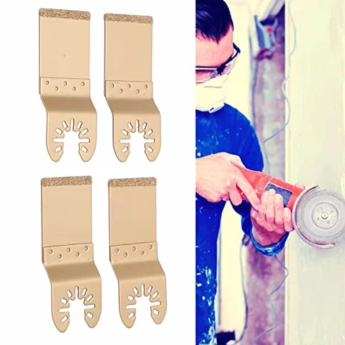 4 Szt. 34mm Niezależne Opakowanie Brzeszczot Oscylacyjny Diamentowe Ostrze z Węglika Spiekanego Ostrze do Cięcia Drewna Multitool Ostrze do Obróbki Drewna