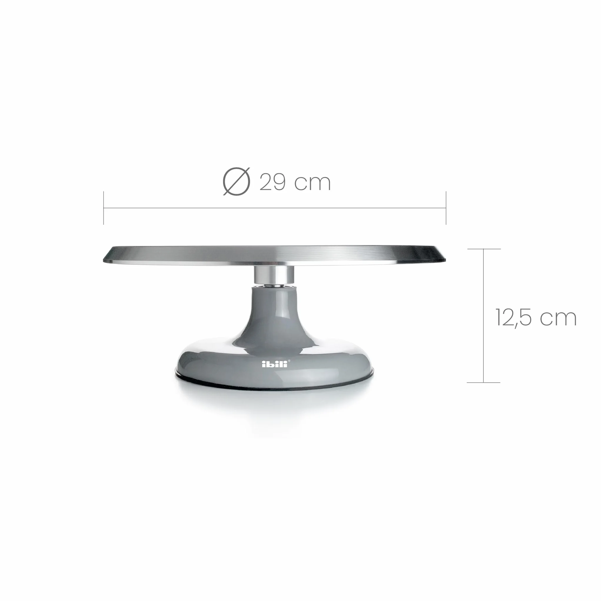 Talerz obrotowy na ciasto 29 cm aluminium IBILI Prof