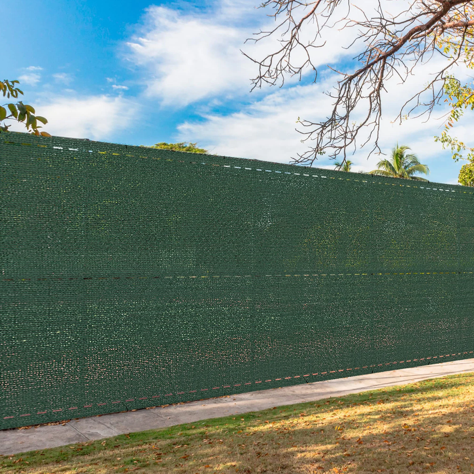 LZQ Tkanina zacieniająca, ochrona przed wzrokiem na ogrodzenie i balustradę balkonową, 150 g/m², osłona ogrodzenia, tkanina HDPE, odporna na działanie promieni UV, odporna na warunki atmosferyczne