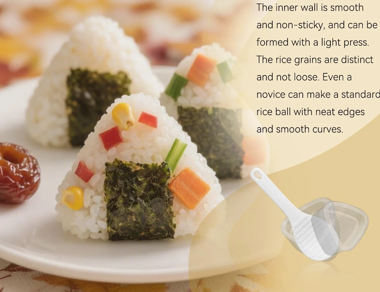 Zestaw do sushi Onigiri 6-częściowy z łyżką do ryżu, japoński akcesoria kuchenne