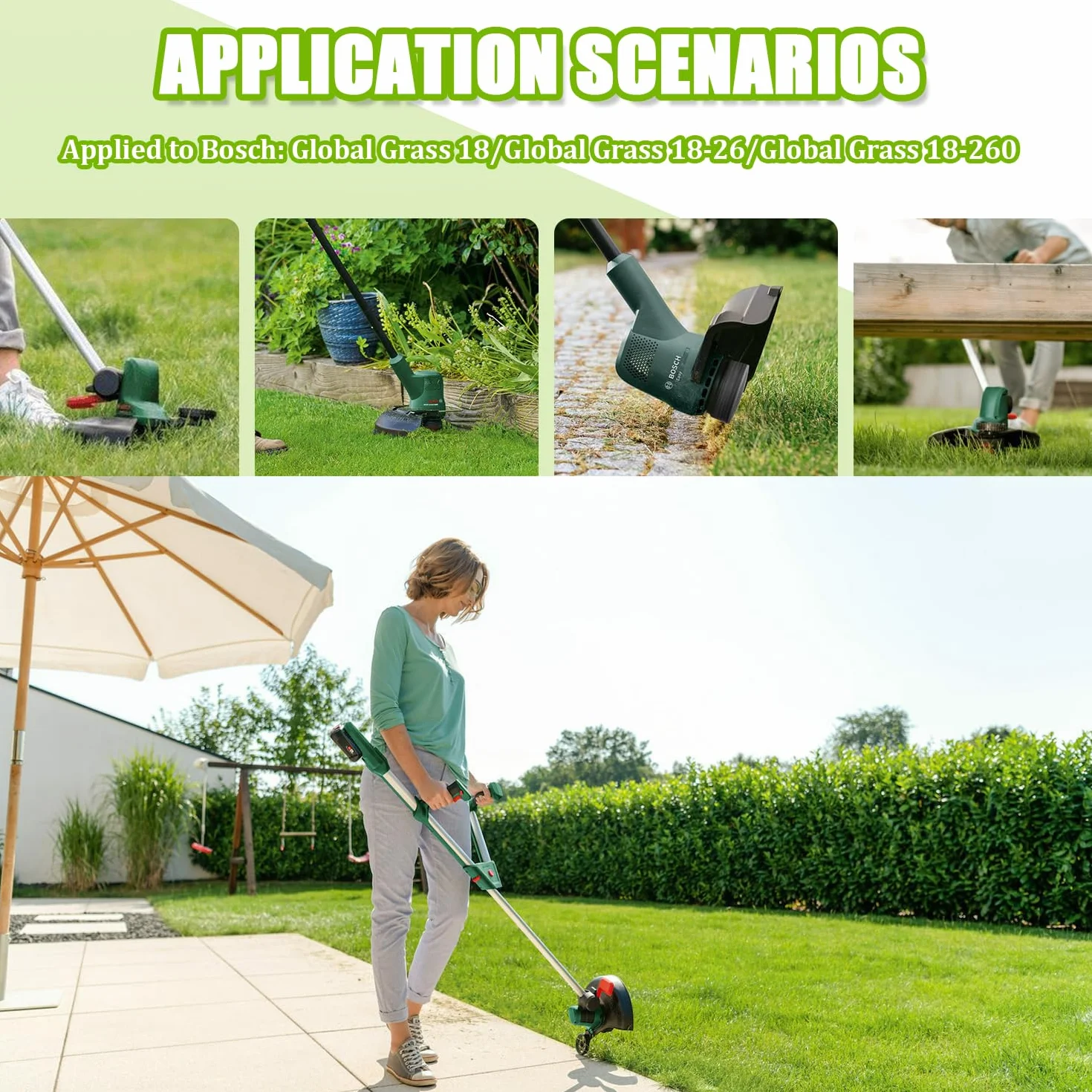 F016800570 szpula do podkaszarki do trawy, kompatybilna z Bosch UniversalGrassCut 18 18-26 18-260, szpulki do podkaszarki do trawy, wymienne z zapasową szpulą F016800570 (3 szpulki żyłki + 1