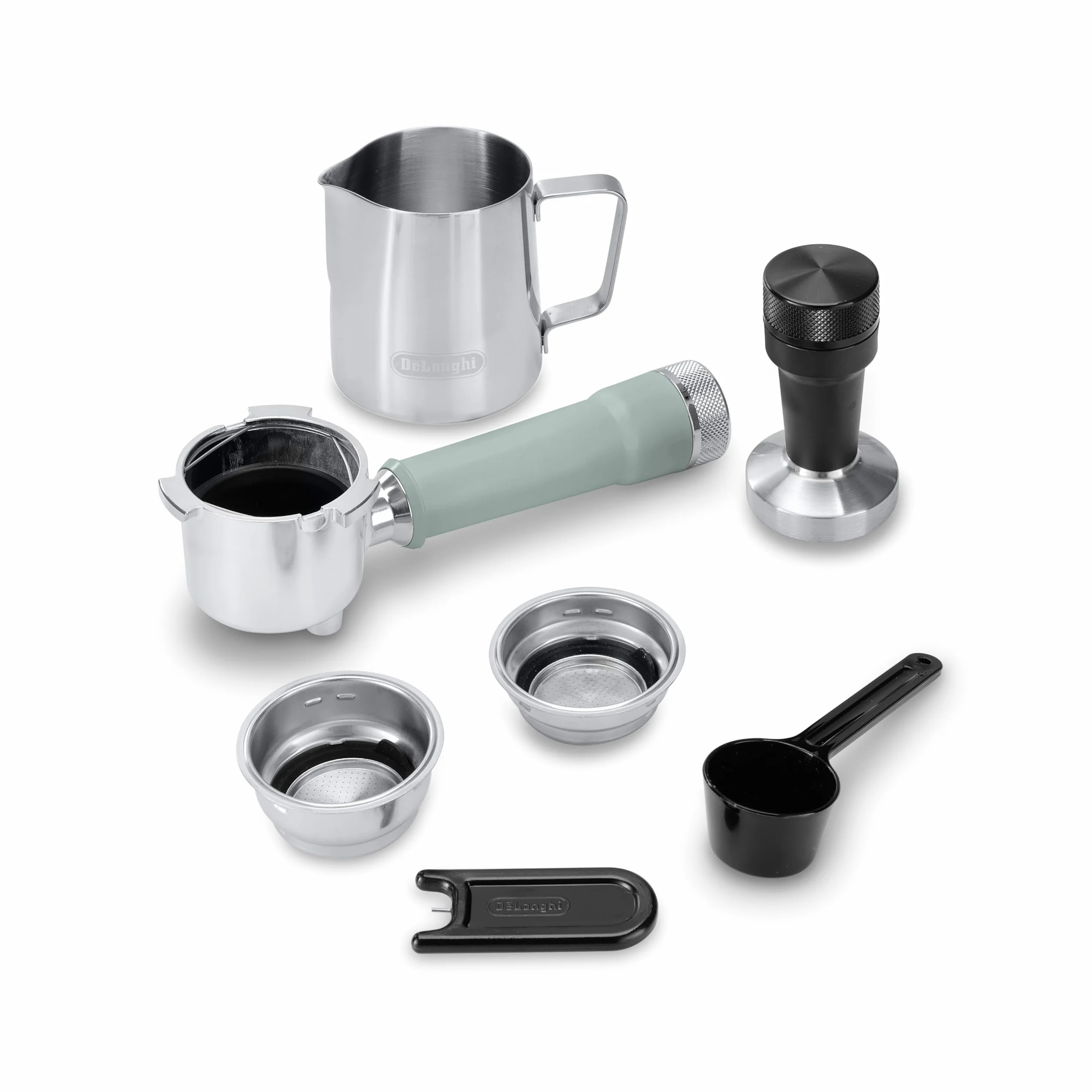 De'Longhi Dedica Duo EC890.GR ręczny ekspres do kawy do espresso, cappuccino i cold brew, barista, wyrzutnia parowa My LatteArt, wyświetlacz dotykowy, 15 cm