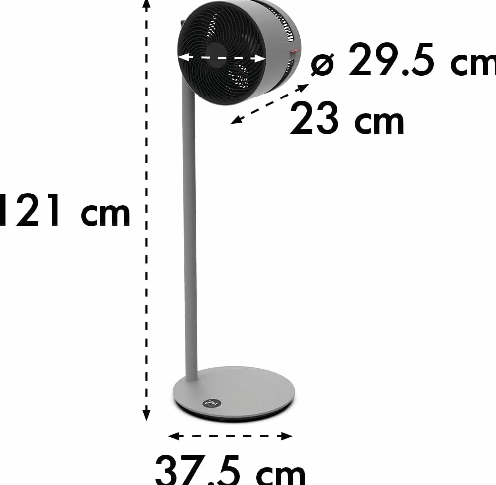 BONECO Air Shower F235 wentylator stojący 32 poziomy mocy sterowanie aplikacją cicha szara