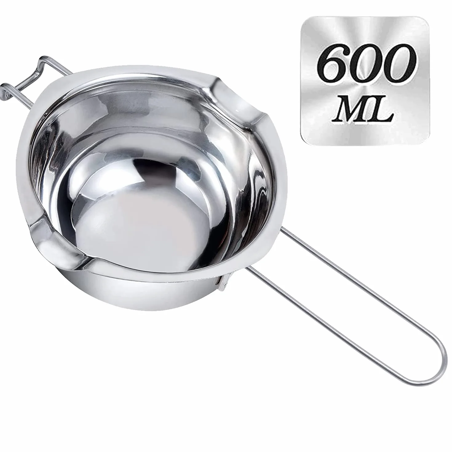 600 ml / 590 ml tygiel ze stali nierdzewnej 304 – wysokiej jakości podwójny garnek do topienia czekolady, wosku, cukierków i świec