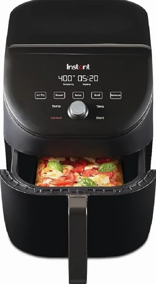 Instant Vortex Slim-5,7 l cyfrowa frytkownica na gorące powietrze 5 w 1 Smart Program 1700 W czarna