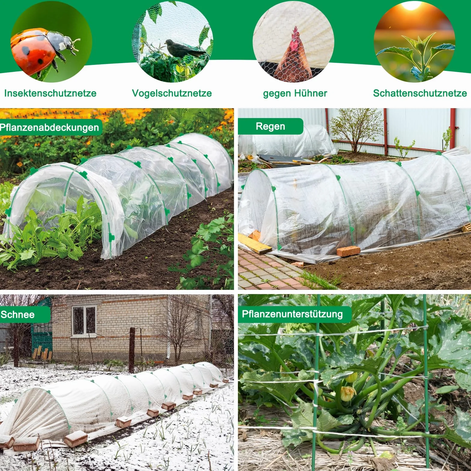 36 sztuk łuków tunelowych do roślin 43 cm, łuki tunelowe do tuneli foliowych, odporne na rdzę, włókno szklane, stabilne, trwałe, bez zginania, opony ogrodowe, do szklarni, do słupków ogrodowych