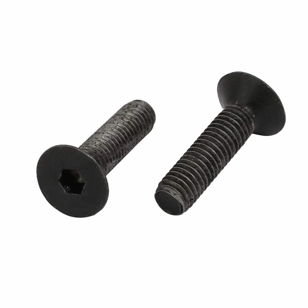 sourcingmap 4 szt. M5 x 17 mm płaski łeb z łbem wpuszczanym śruba z gwintem lewym DIN7991