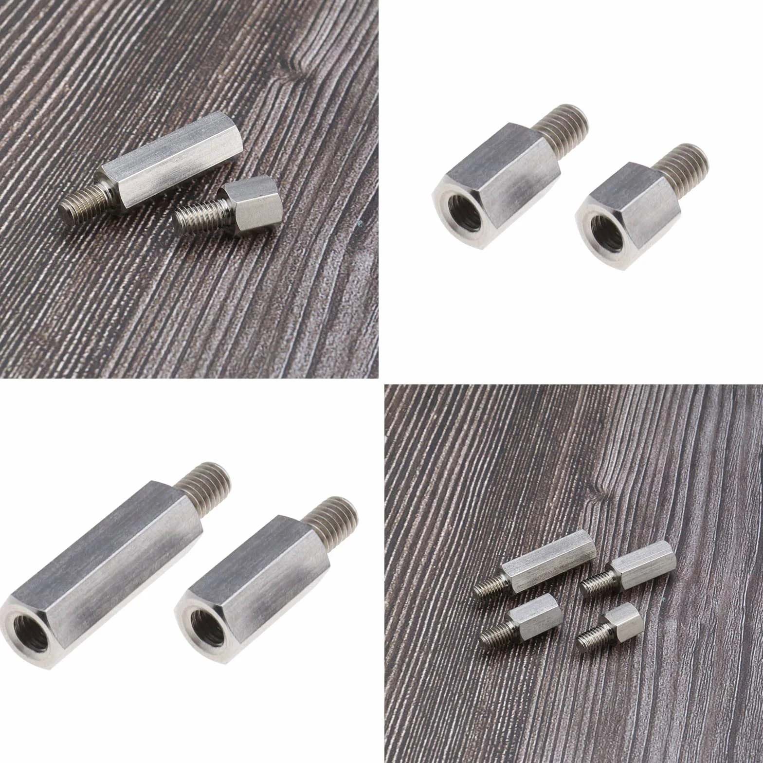 8 szt. pojedyncze wkręty sześciokątne wsporniki dystansowe męskie do żeńskie gwint 10 mm 15 mm 20 mm 30 mm M6 x M6 do łączników PCB sześciokątnych akcesoria sprzętowe stal nierdzewna