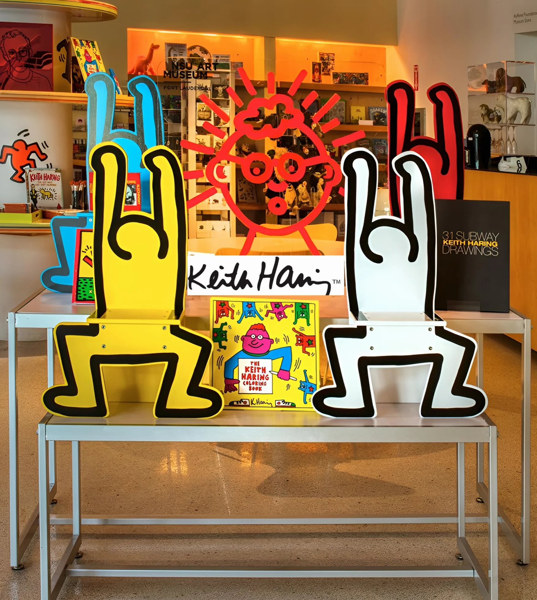 Vilac 9294 Keith Haring krzesło, żółte