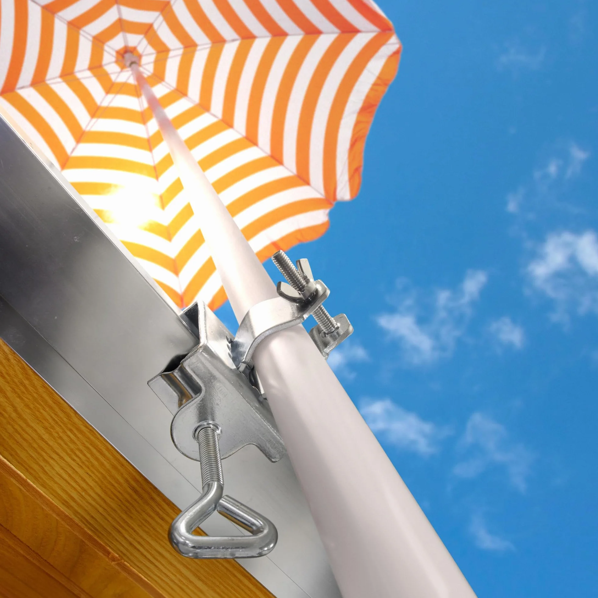 COM-FOUR® stojak na parasol – parasol na balustradę lub balkon – stopka parasolowa na balkon i taras (Ø 19-32 mm, 01 Stück)