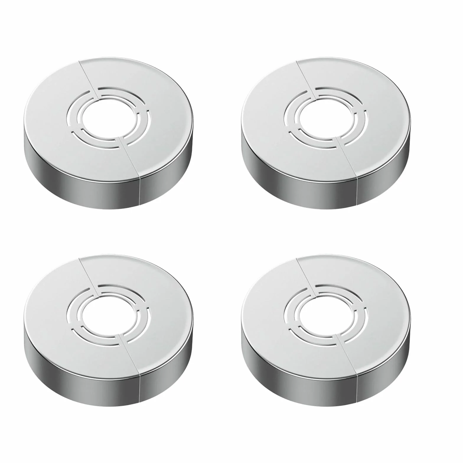 4 rozety do rur grzewczych, rozeta maskująca, armatura prysznicowa, 3 rozmiary w 1 pokrywie rury, 20 mm/25 mm/33 mm, do rur wodnych, akcesoriów prysznicowych, przewodów gazowych, dekoracji kranu itp