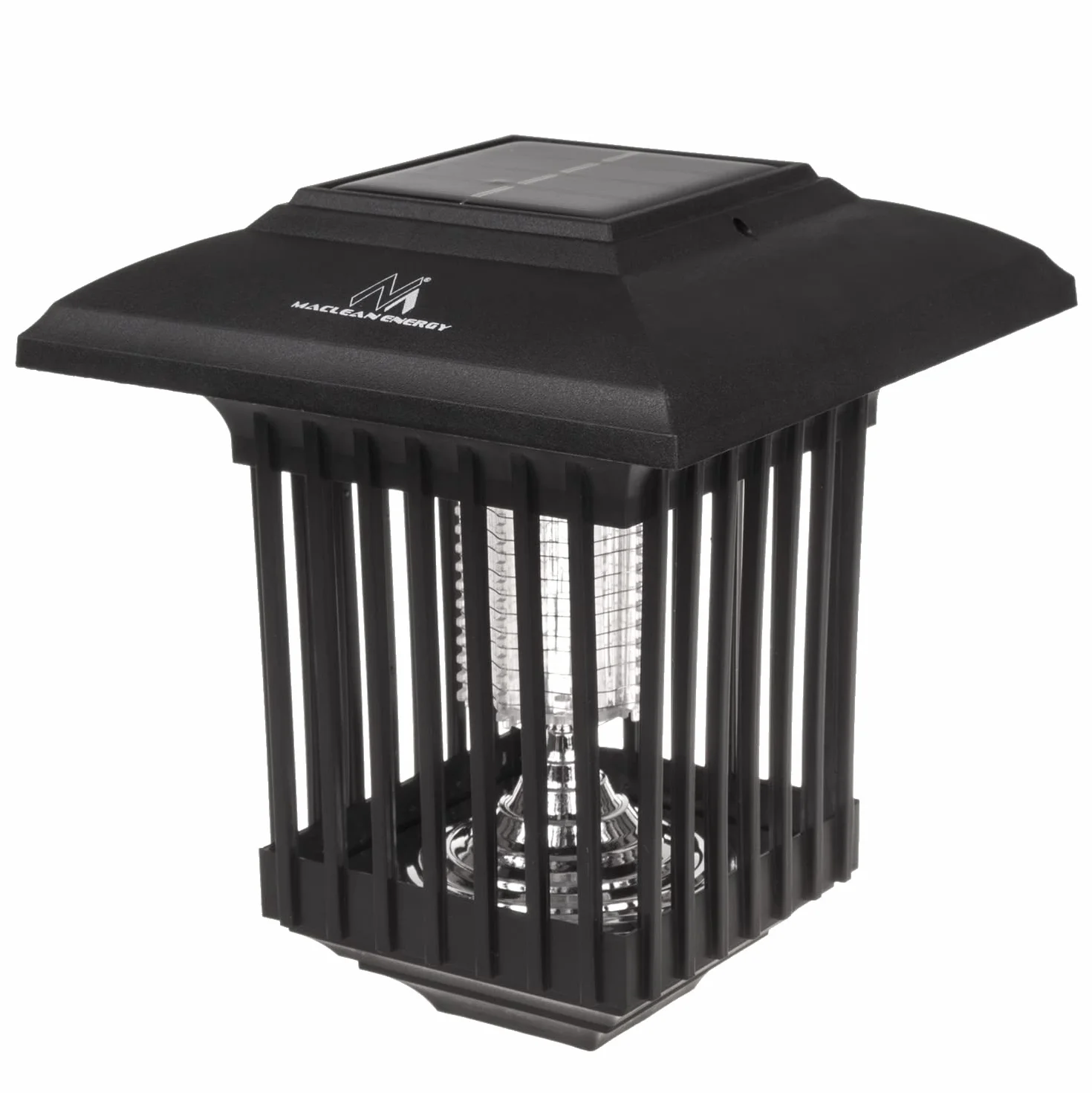 Maclean MCE448 Profesjonalna Solarna Lampa Owadobójcza UV na Komary, Ćmy, Owady, Odstraszacz na Komary do Ogrodu na UV, Stopień Ochrony: IP44, Lampa Solarna z Czujnikiem Zmierzchu, Lampa na Ćmy