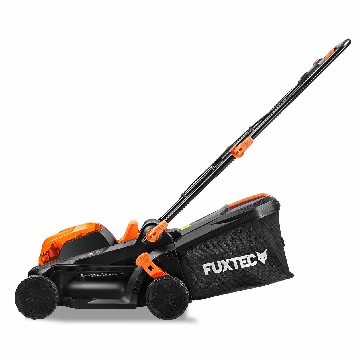 Kosiarka akumulatorowa FUXTEC 40V (2x20V) E1RM20 z akumulatorem litowo-jonowym 2x20V 2Ah i podwójna ladowarka - szerokosc koszenia 33 cm, zmienna wysokosc koszenia
