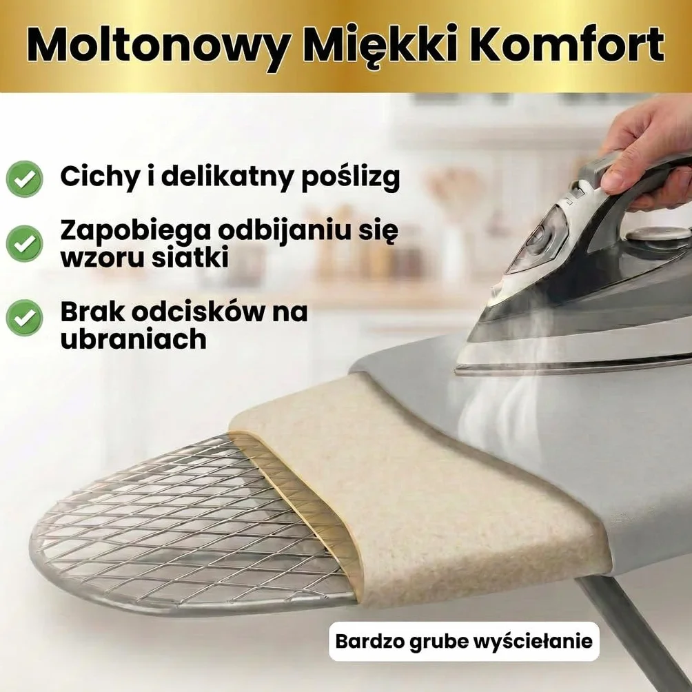 pokrowiec na deskę do prasowania, 120 x 40 cm, do żelazka parowego, 100% bawełna, wygodna wyściółka, elastyczna | Pokrowiec na deskę do prasowania (jasnoszary/Uni, M)