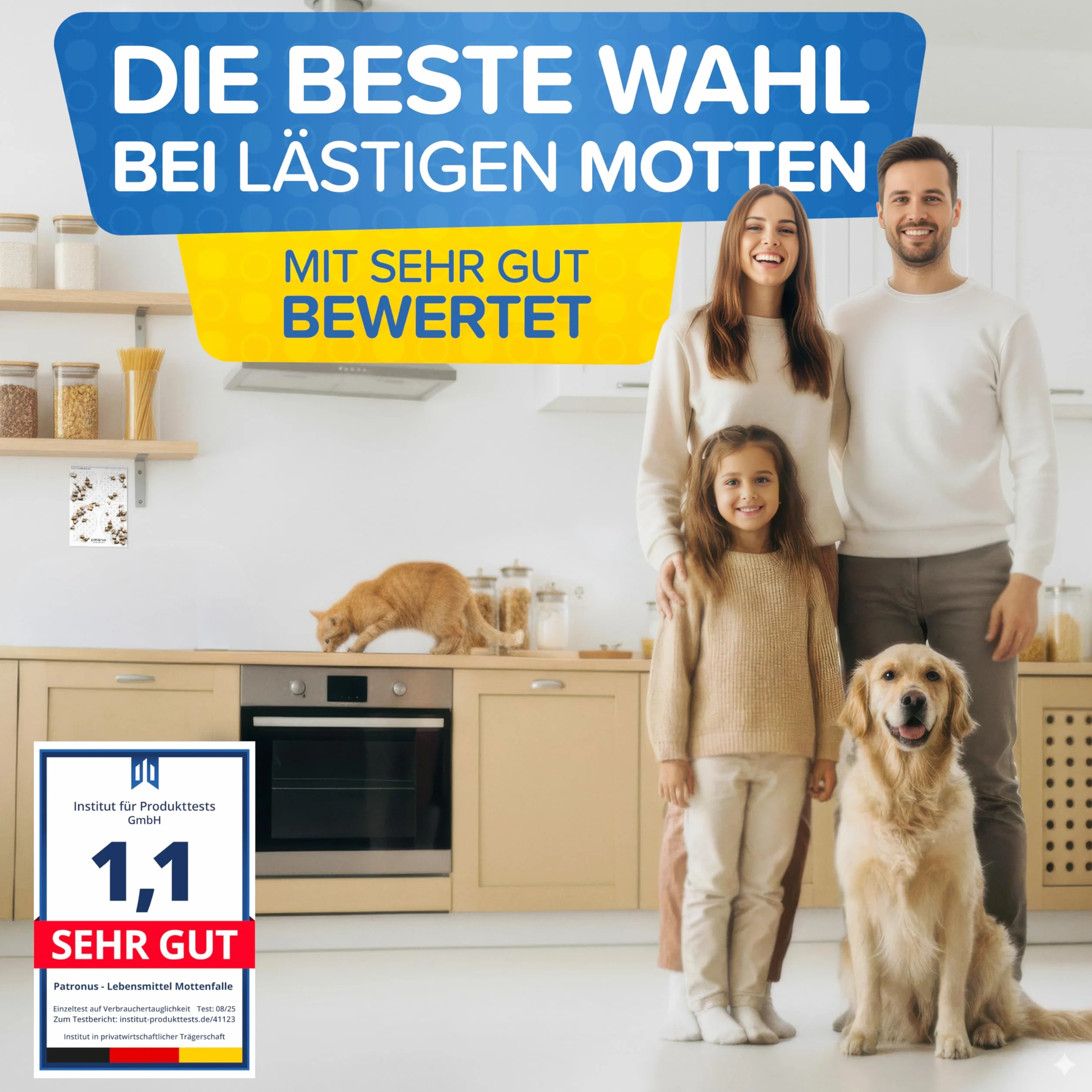 Pułapka na mole spożywcze [5 sztuk] – pułapka na mole spożywcze o maksymalnym działaniu wabiącym – pułapka feromonowa z klejem o wysokiej wydajności do wykrywania porażenia