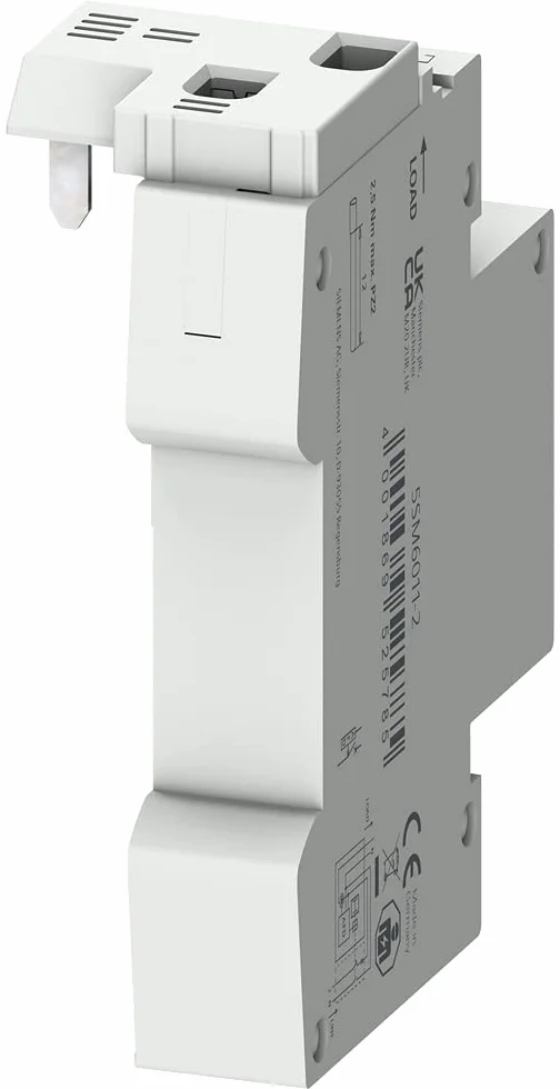 Siemens 5SM60112 blok wyłączników przeciwpożarowych AFDD 230 V 1-16 A, łatwy montaż na przełącznikach LS lub FI/LS, 1P+N (1TE)