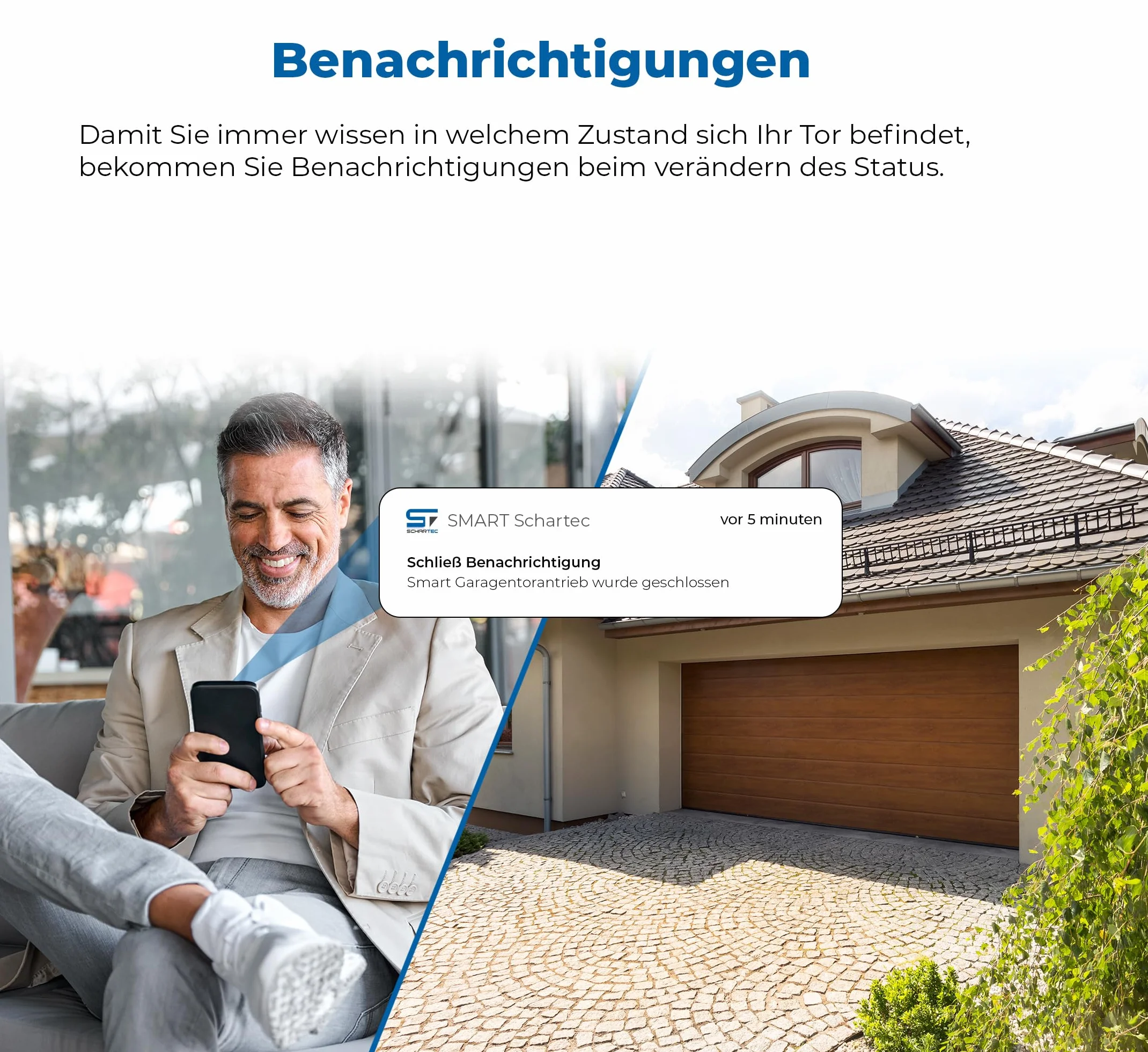 Schartec Prime 600 WIFI napęd do bramy garażowej z Wi-Fi, w zestawie z szyną Smart otwieracz do bramy garażowej, zestaw do otwierania bramy garażowej, napęd do bramy wahadłowej i bramy segmentowej