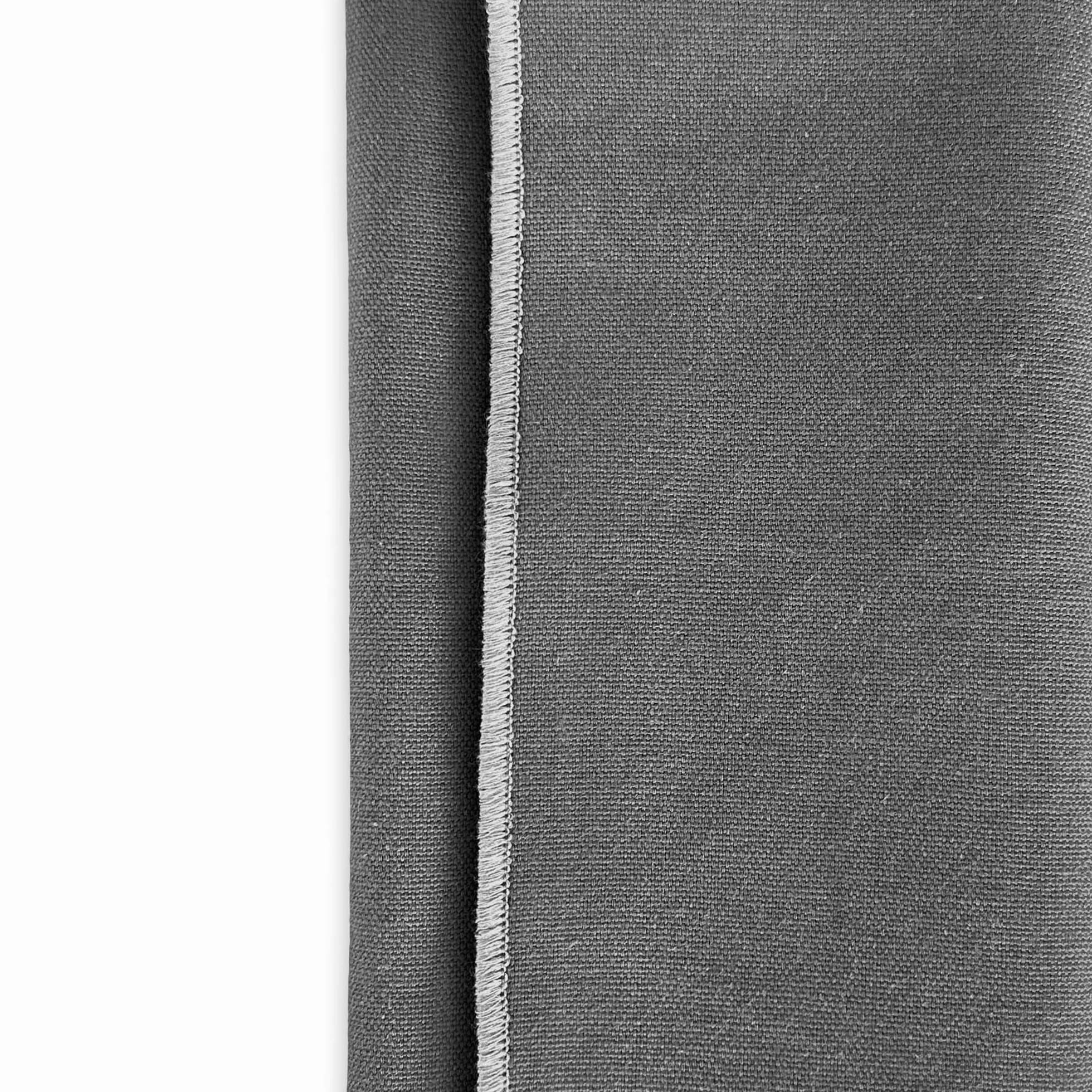 MIQIO® Serwetki bawełniane 45x45 cm zestaw 6 sztuk 100% bawełna ekologiczna GOTS BCI Ökotex ciemnoszare