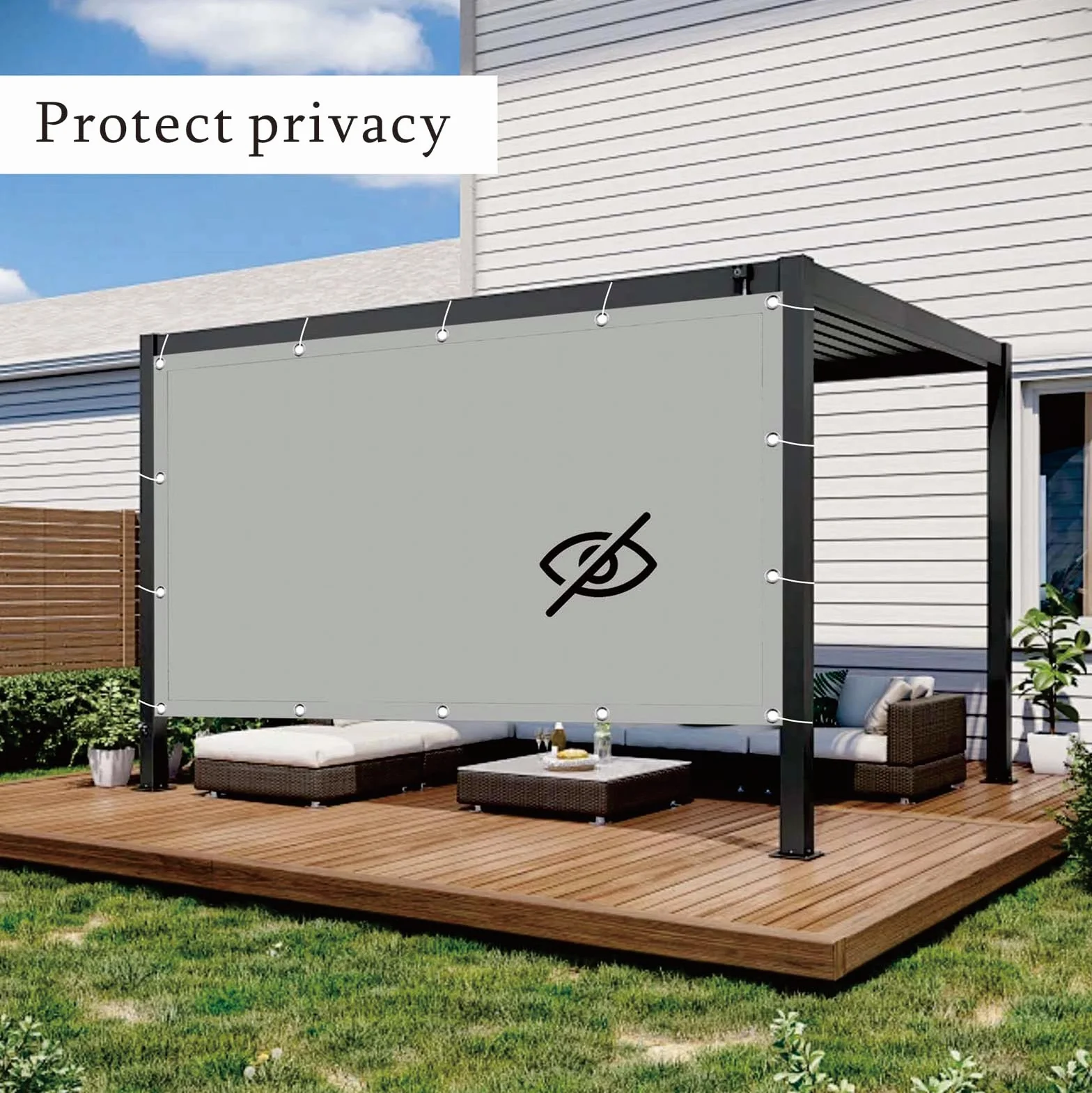 Żagle Przeciwsłoneczne 100 x 270 cm Wodoodporny, 98% Filtr Uv, Wiatroodporny I Odporny Na Rozdarcia, Żagiel Ogrodowy Słoneczny Z Oczkami I Liną Na Zewnątrz, Jasny szary