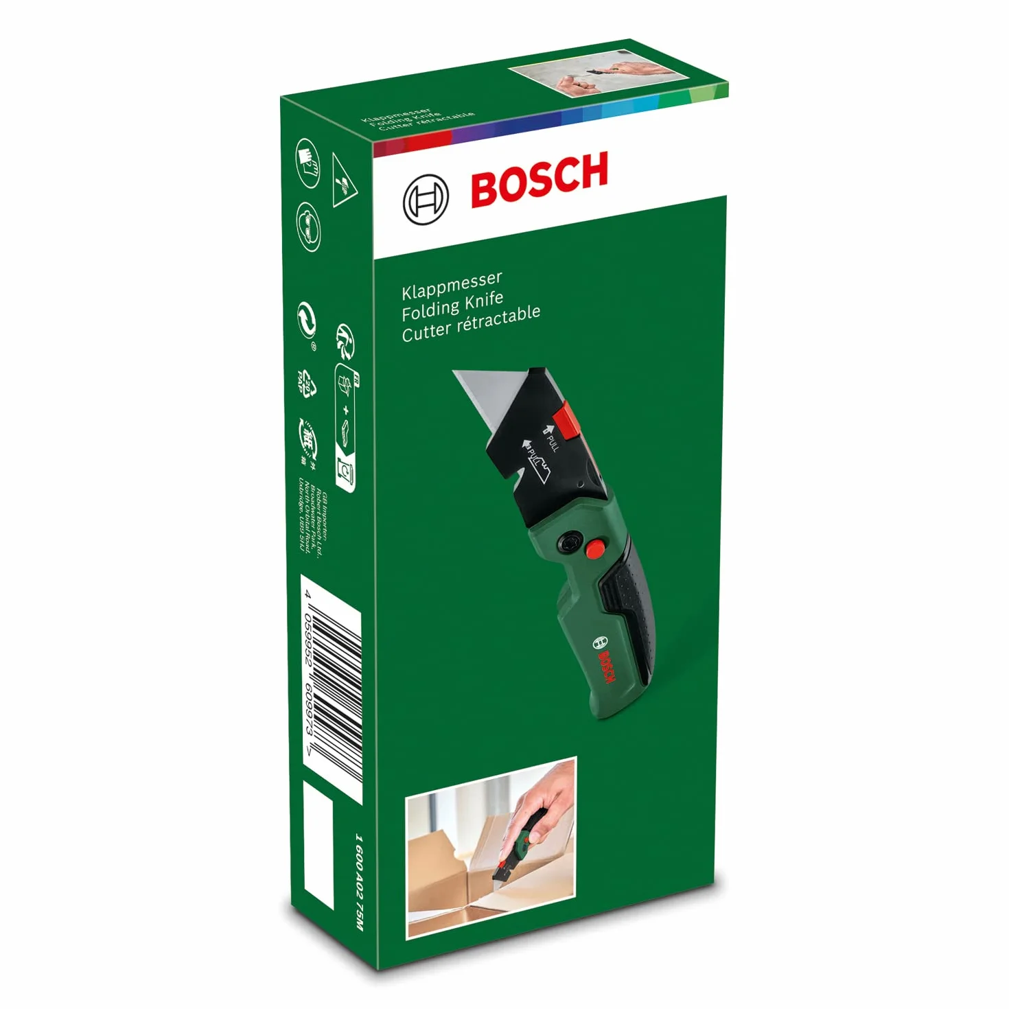 Bosch 1600A0275M Nóż, Zielony/Czarny, 175 x 40 x 25 mm