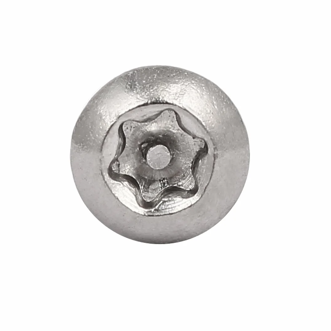 sourcingmap M4 x 10 mm 304 stal nierdzewna głowica guzikowa Torx odporne na manipulację śruby 20 szt.