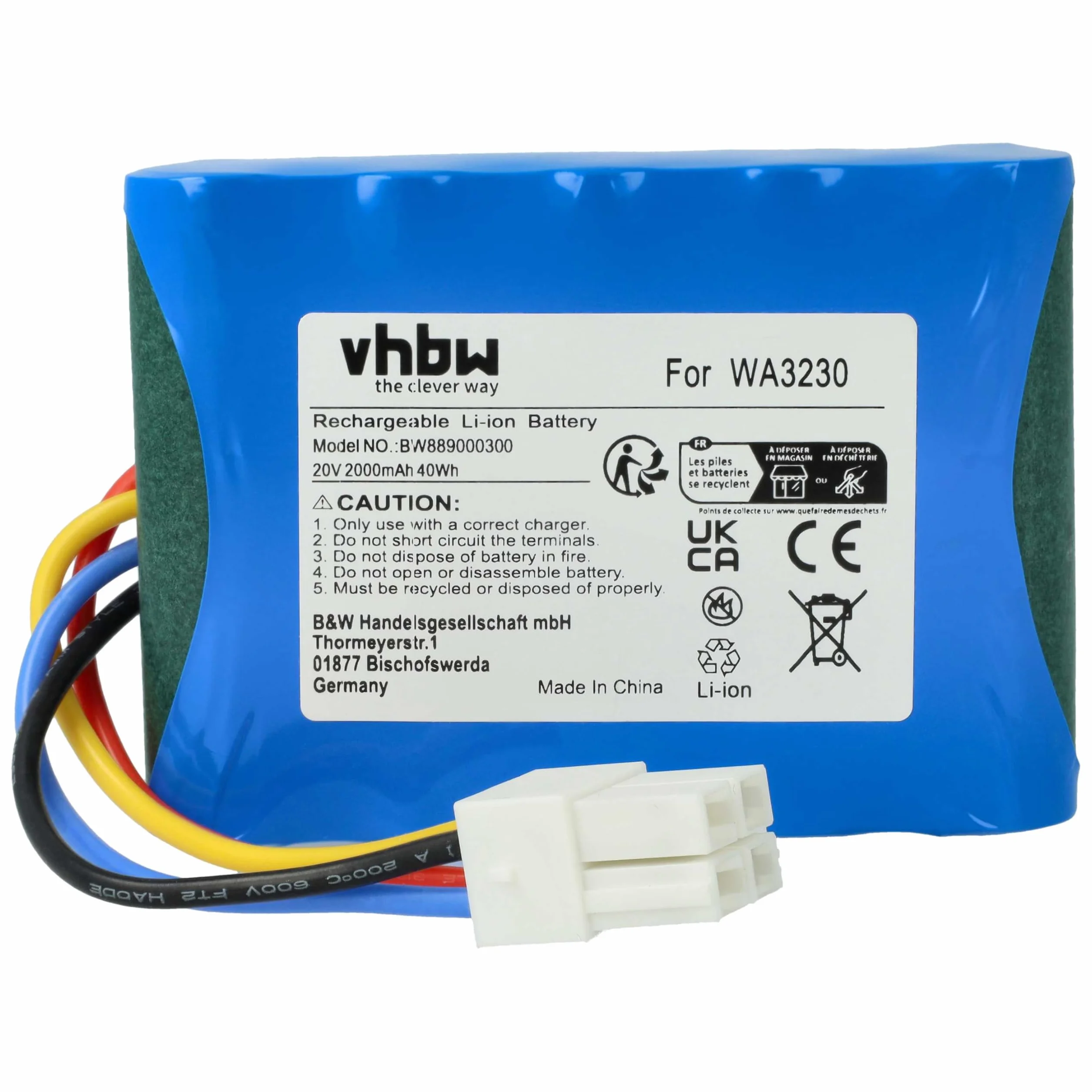 vhbw Wymienna bateria do Sunseeker LBF2025 do kosiarki (2000mAh, 20V, Li-ION)