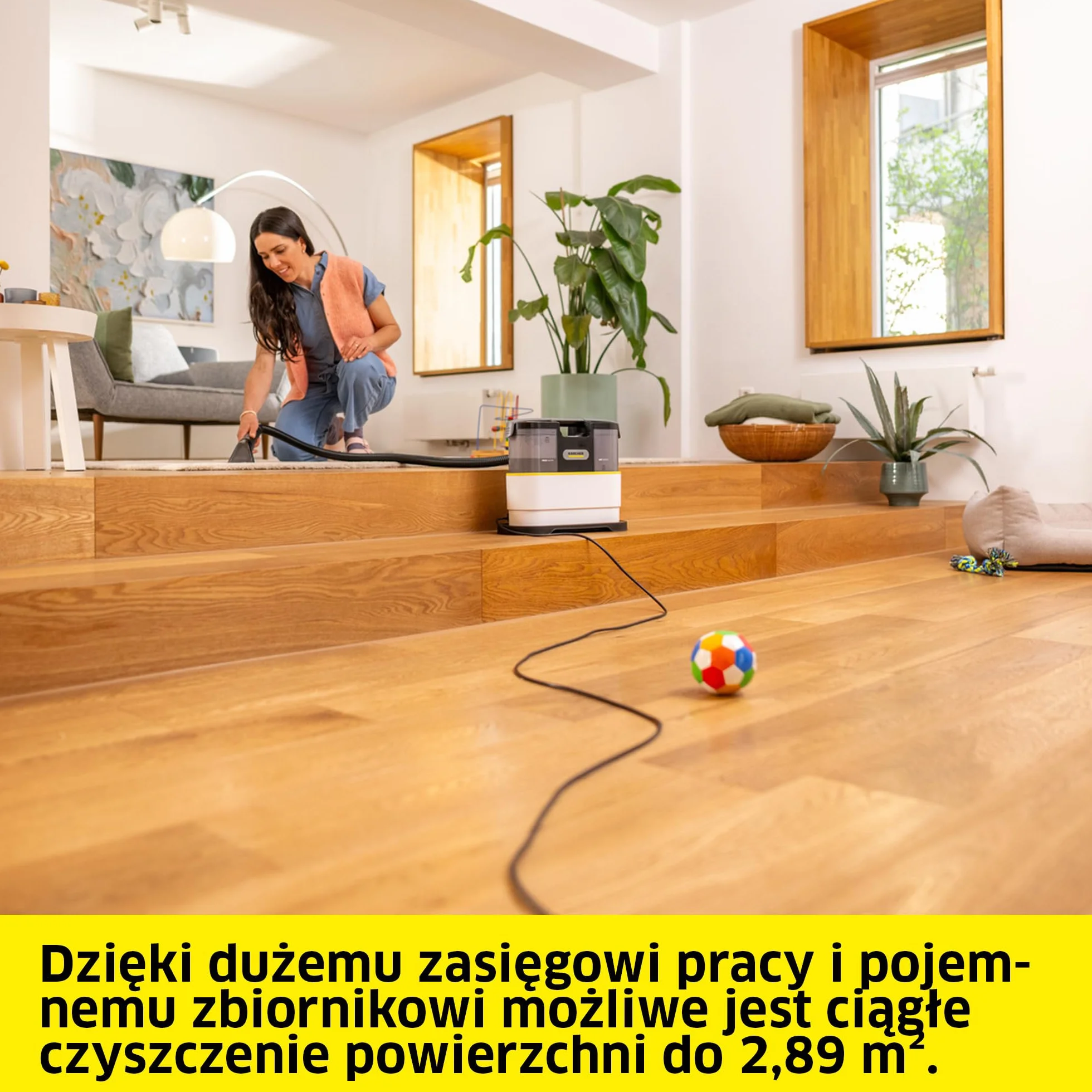 Kärcher odkurzacz piorący SE 2 Spot Care, moc pobierana: 450 W, zbiornik na czystą wodę: 1,5 l, powierzchnia: 2,89 m², waga: 4,2 kg, dysza z podkładką piorącą, dysza do plam i środek czyszczący RM 519