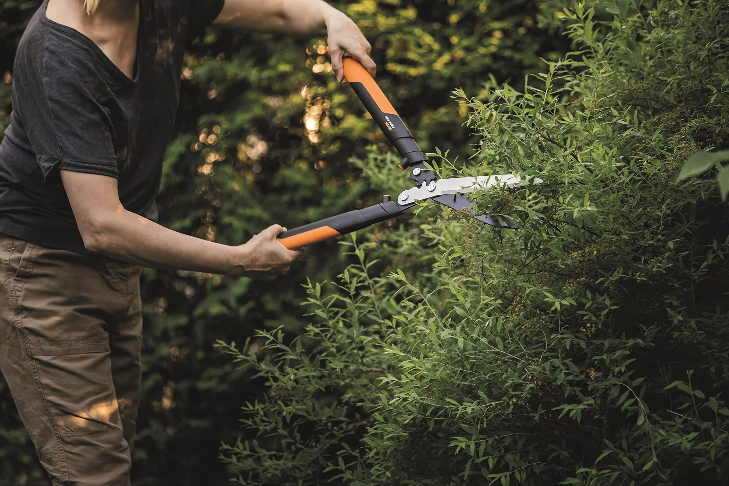 Fiskars Powergear Nożyce do Żywopłotu, Wielokolorowy, 63 x 16,5 x 2,5 cm
