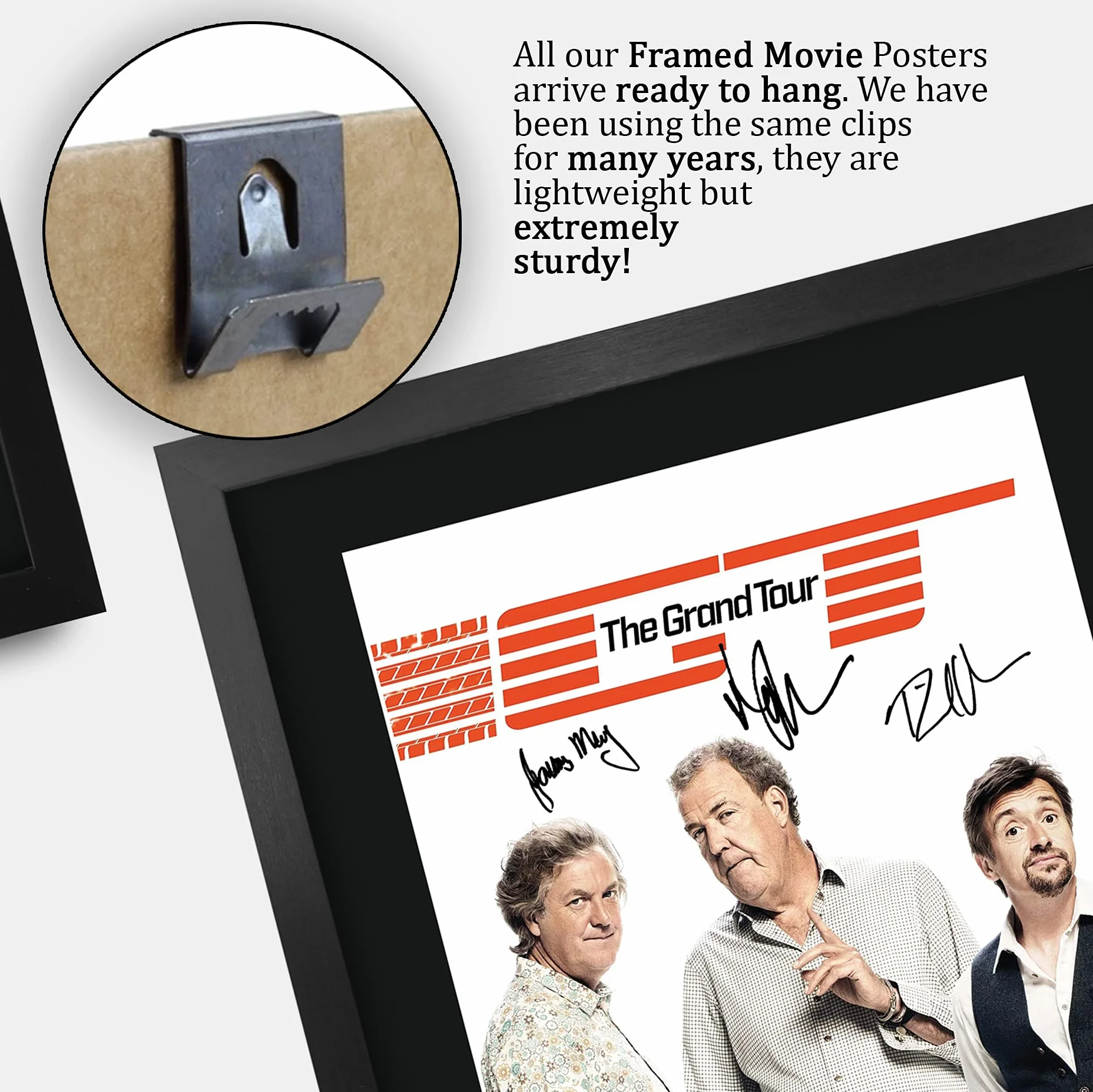 HWC Trading The Grand Tour Prezenty Drukowane Podpisane Zdjęcie Z Autografem Dla Fanów Pamiątek Telewizyjnych - A3 Oprawione