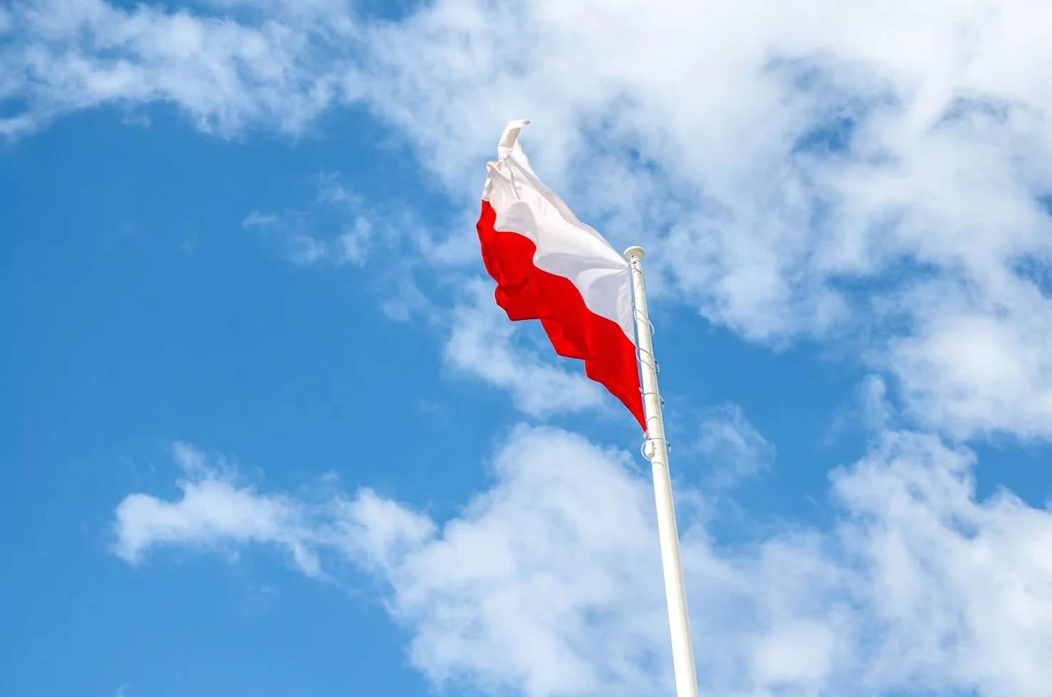 Polski Flaga 60 x 90 cm - Szyte Paski 210D Heavy Duty Poliestrowa Na Zewnątrz Nylonowa z Mosiężnymi Przepustkami