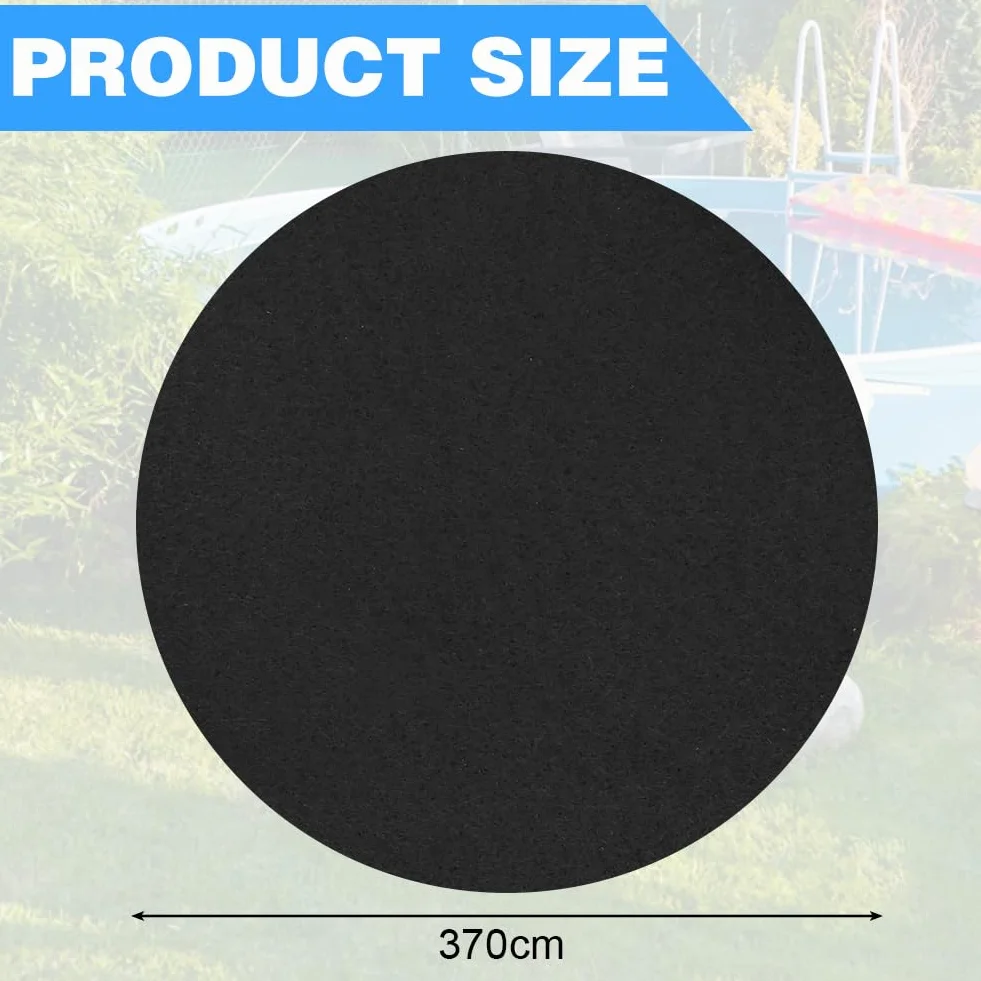Okrągła podkładka pod basen, Ø 370 cm, do użytku na zewnątrz, składana, antypoślizgowa plandeka podłogowa, okrągła mata pod basen (370 cm)