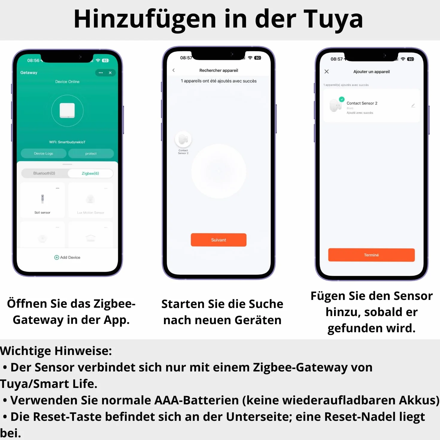 Sone Smart One Czujnik otwarcia ZIGBEE TUYA na baterie AAAx2