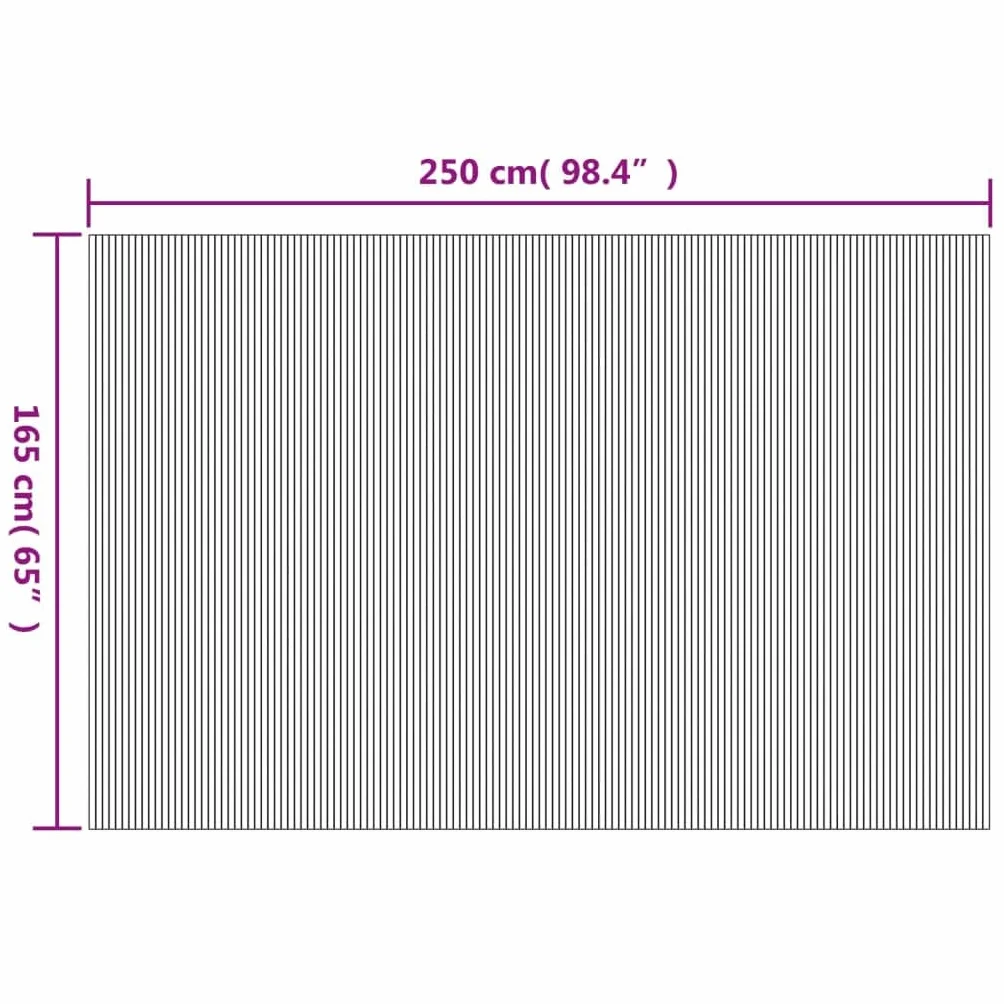 vidaXL Parawan, czarny, szerokość 250 cm, wysokość 165 cm, bambusowy