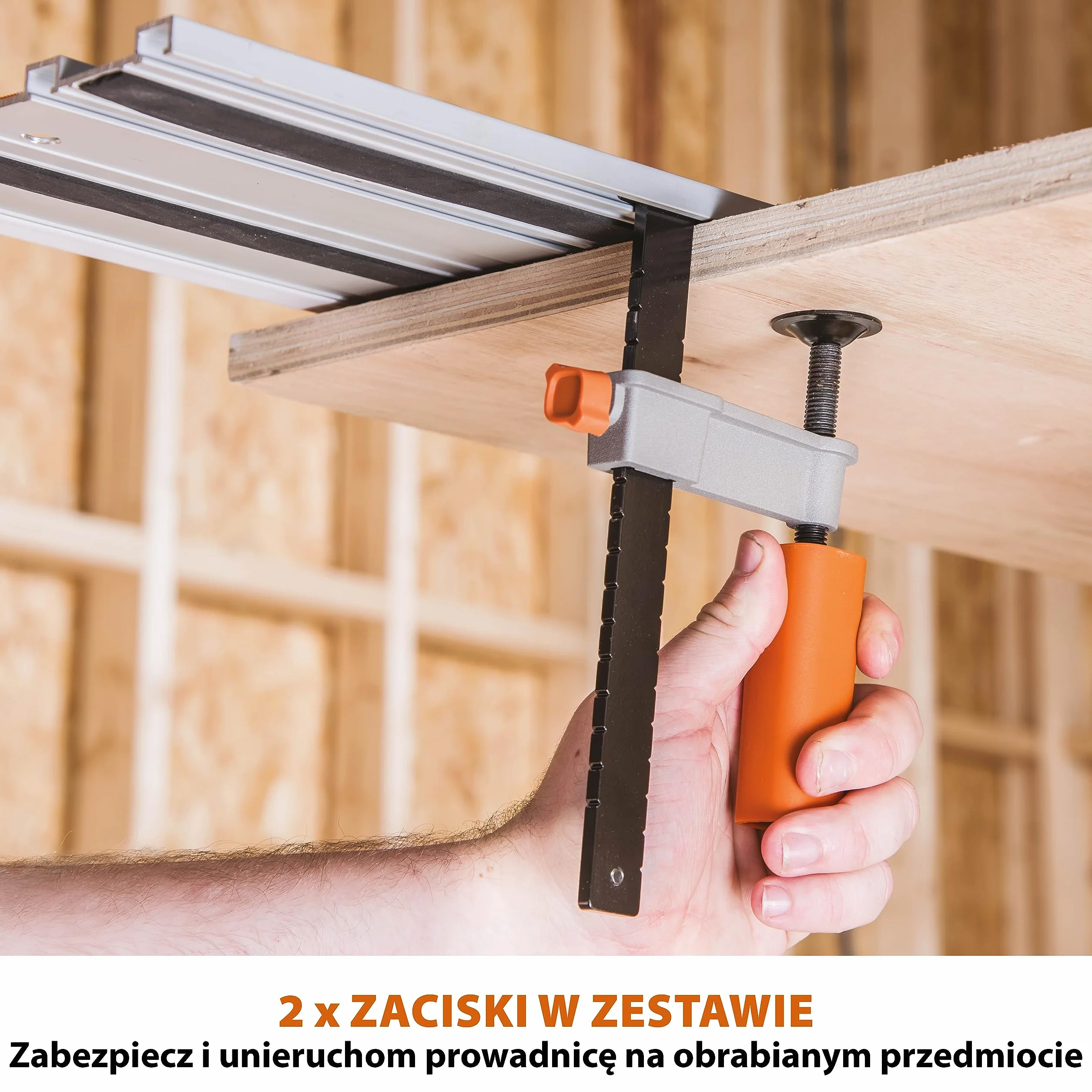 Evolution Power Tools Prowadnica do piły tarczowej ST1400, kompatybilna z wieloma markami pił (Makita, Festool, Titan, Bosch, Erbauer, Metabo), w zestawie torba i zaciski, 1400 mm