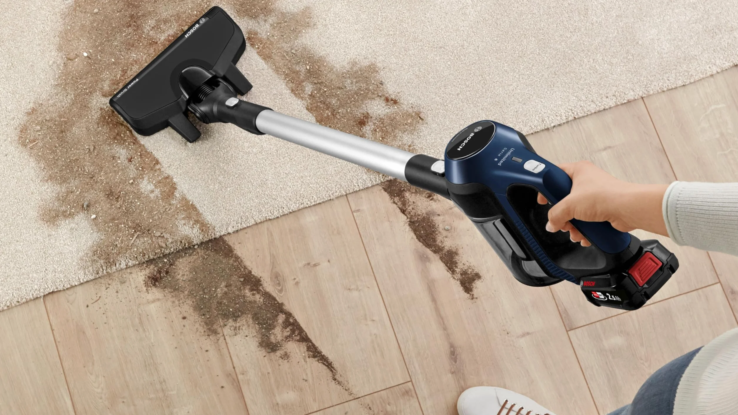 Bosch Unlimited seria 6, BBS611MAT, bezprzewodowy, z akcesoriami, niebieski