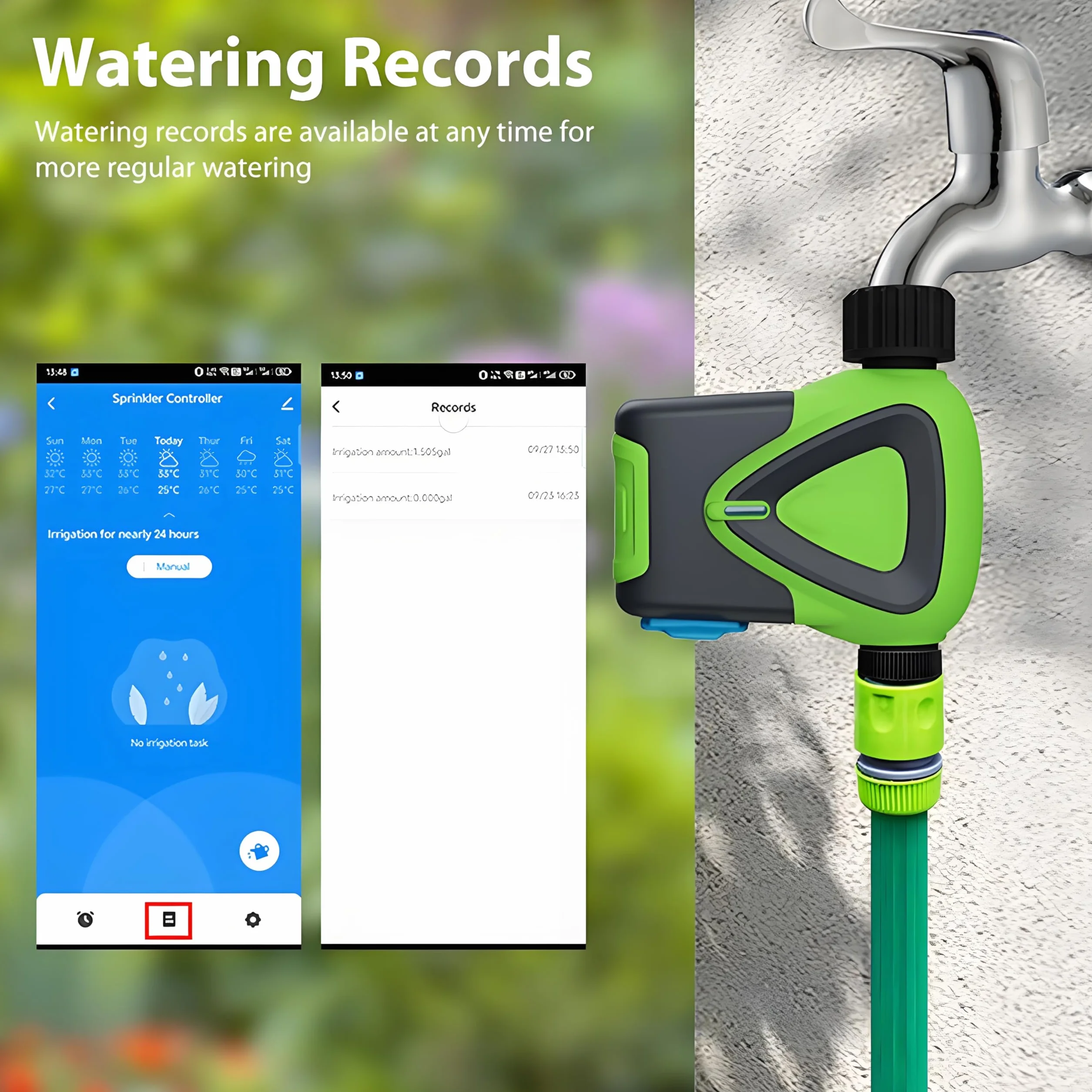 Komputer nawadniający Wi-Fi: inteligentny timer nawadniania z aplikacją Tuya, opóźnienie deszczu, automatyczny timer podlewania do ogrodu, na balkon, kompatybilny z Alexa i Google Assistant