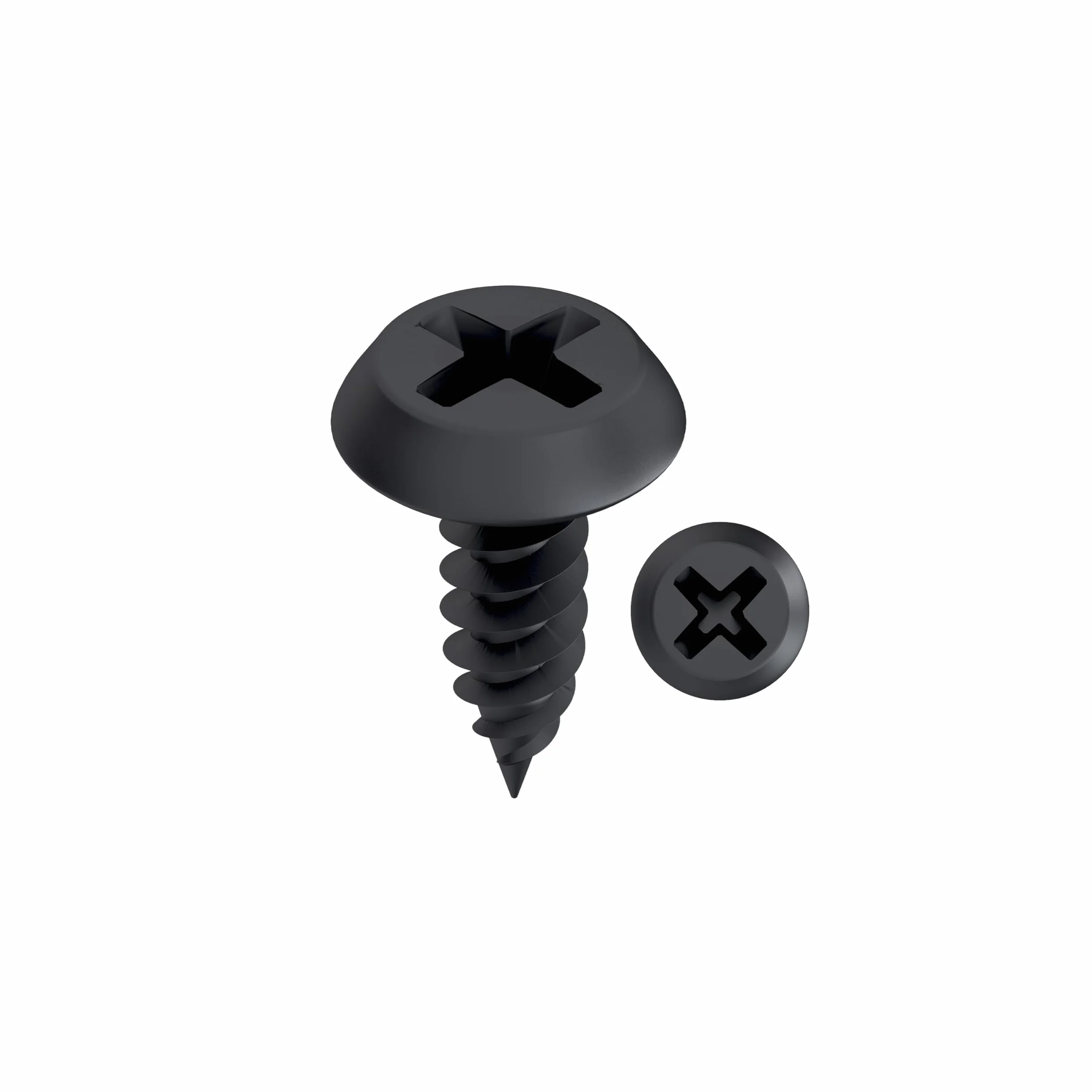 TOX Śruby łączące profilowe DRY PV 3,5 x 13 mm, wkręty czarne fosforanowane z panhead + drobny gwint, do łączenia profili CW lub blach, PH2, 1000 sztuk, w zestawie 1 x bit, 142883213513