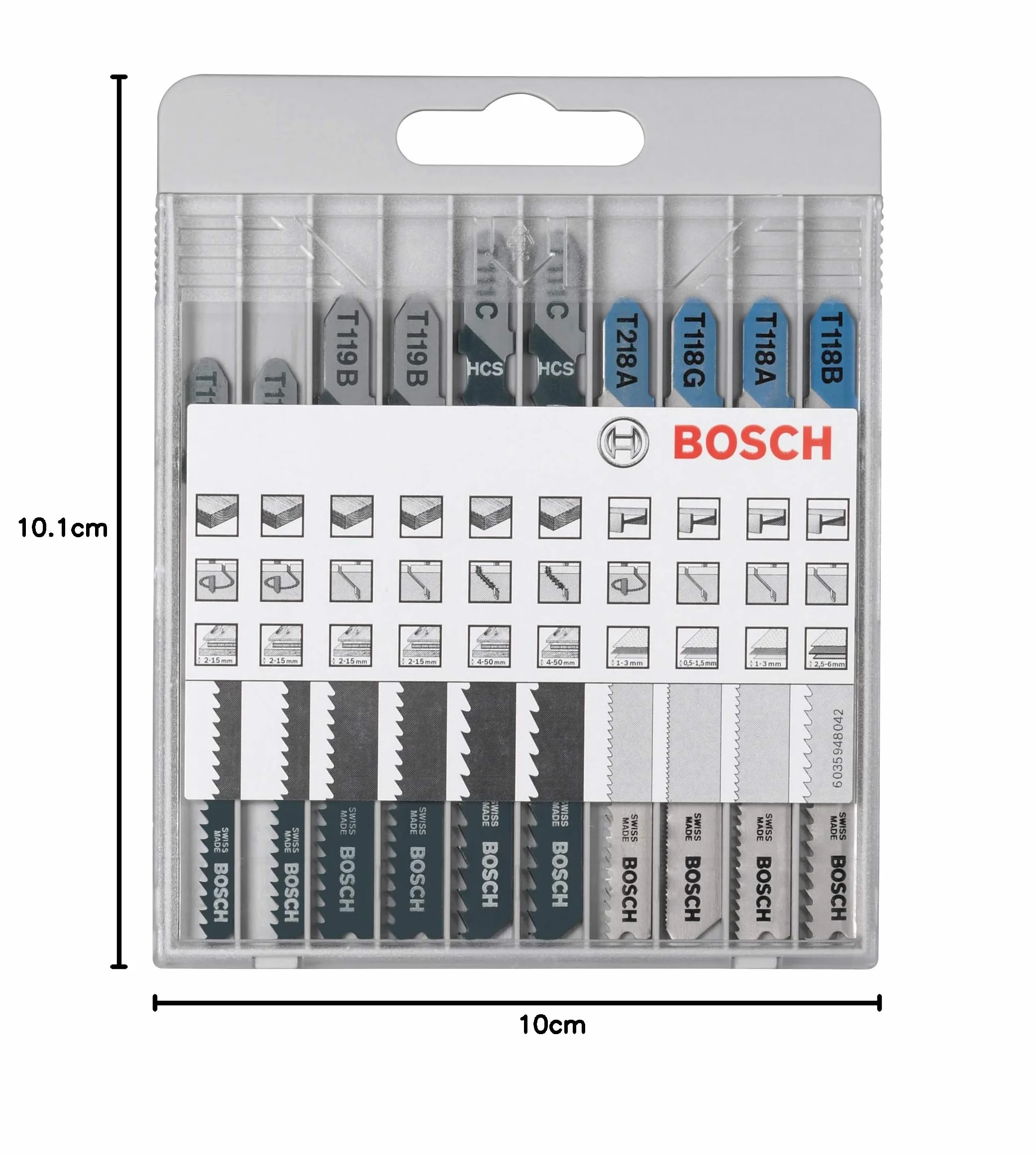 Bosch Professional Zestaw 10 brzeszczotów Basic (metal i drewno, akcesoria do wyrzynarki z uchwytem T)