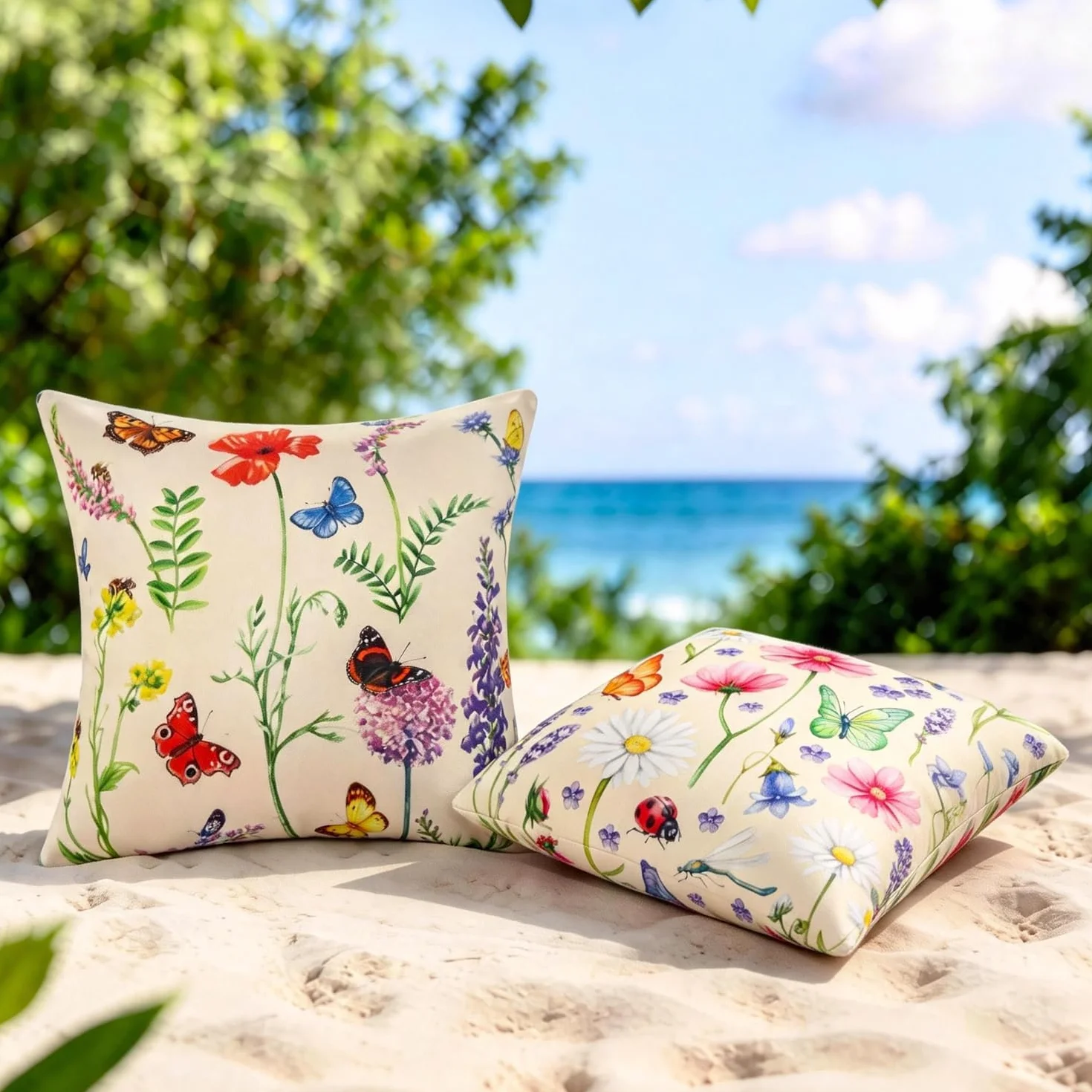 Wodoodporne poszewki na poduszki na sofę 40 x 40 poszewek na poduszki na zewnątrz poduszka na sofę poszewka na poduszkę sofa poszewka na poduszkę sofa akademik, Balcón, Jardín, patio