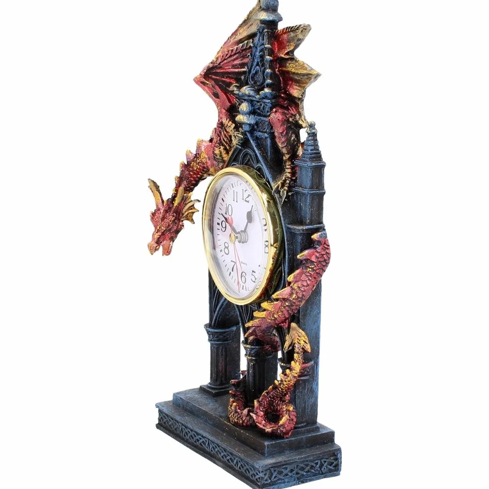 Nemesis Now AL50380 Zegar strażnika czasu, 17 cm, czerwony